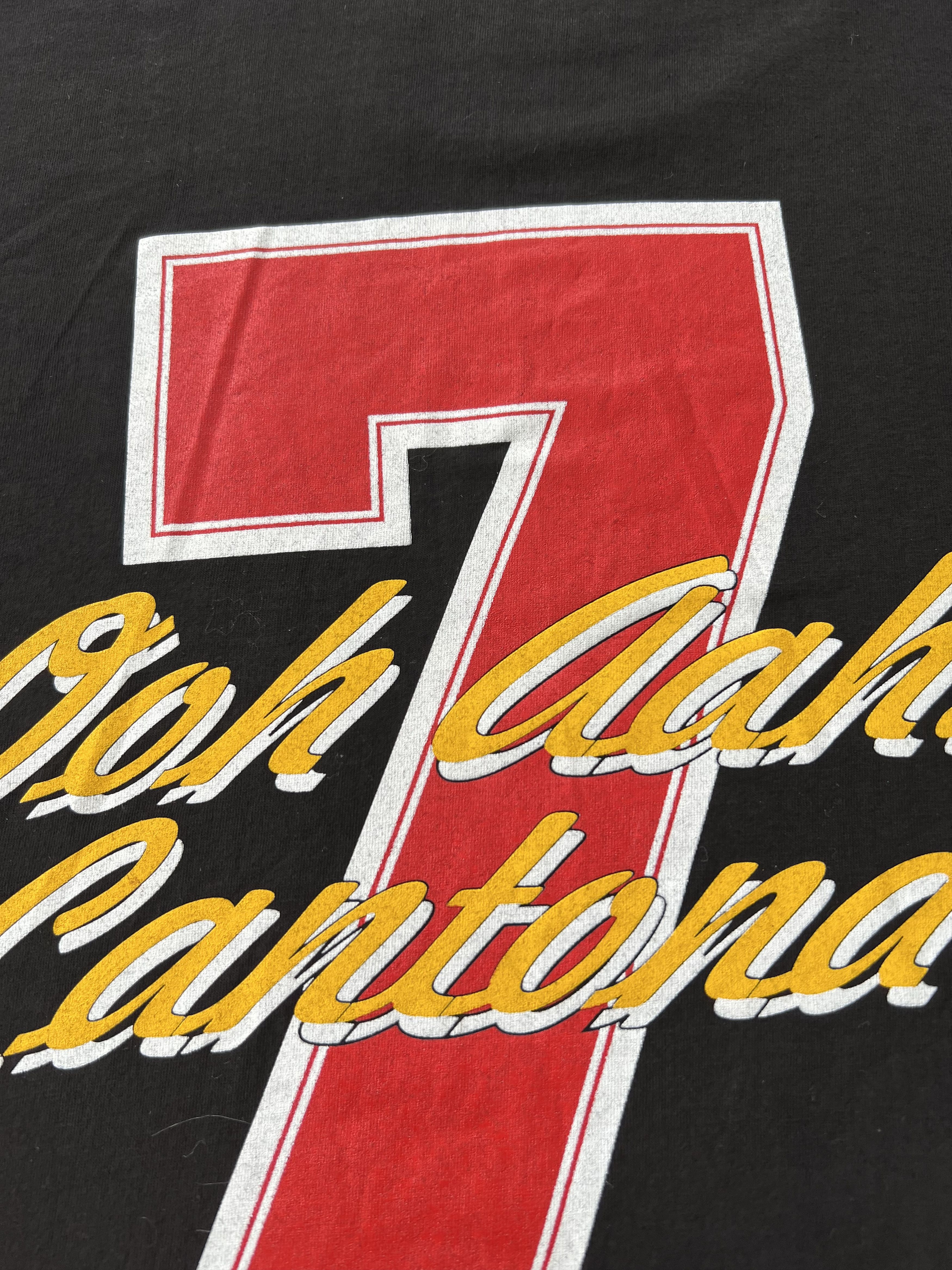 Vintage Vintage 90s Manchester United Eric Cantona #7 Black T-shirt Size US L / EU 52-54 / 3 - 11 Thumbnail