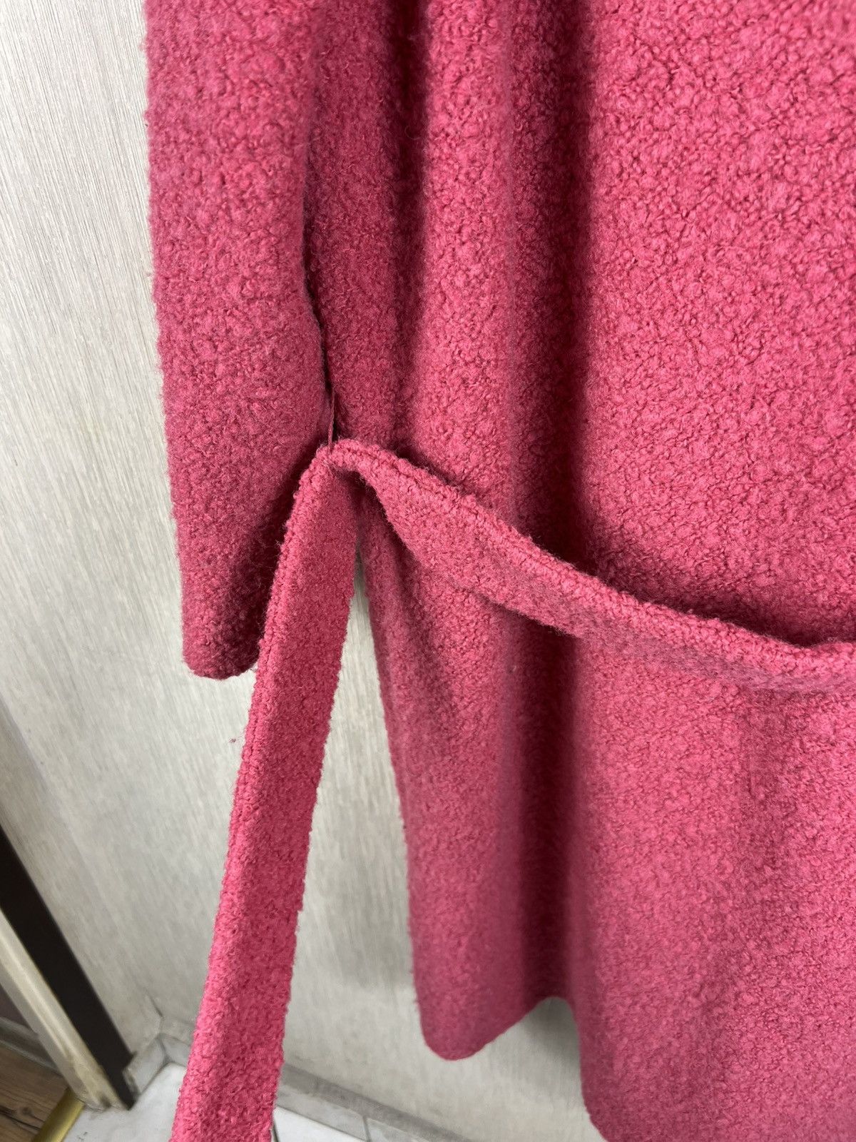 Ganni Ganni programme teddy long tied coat sherpa wool nylon pink Size M / US 6-8 / IT 42-44 - 22 Thumbnail