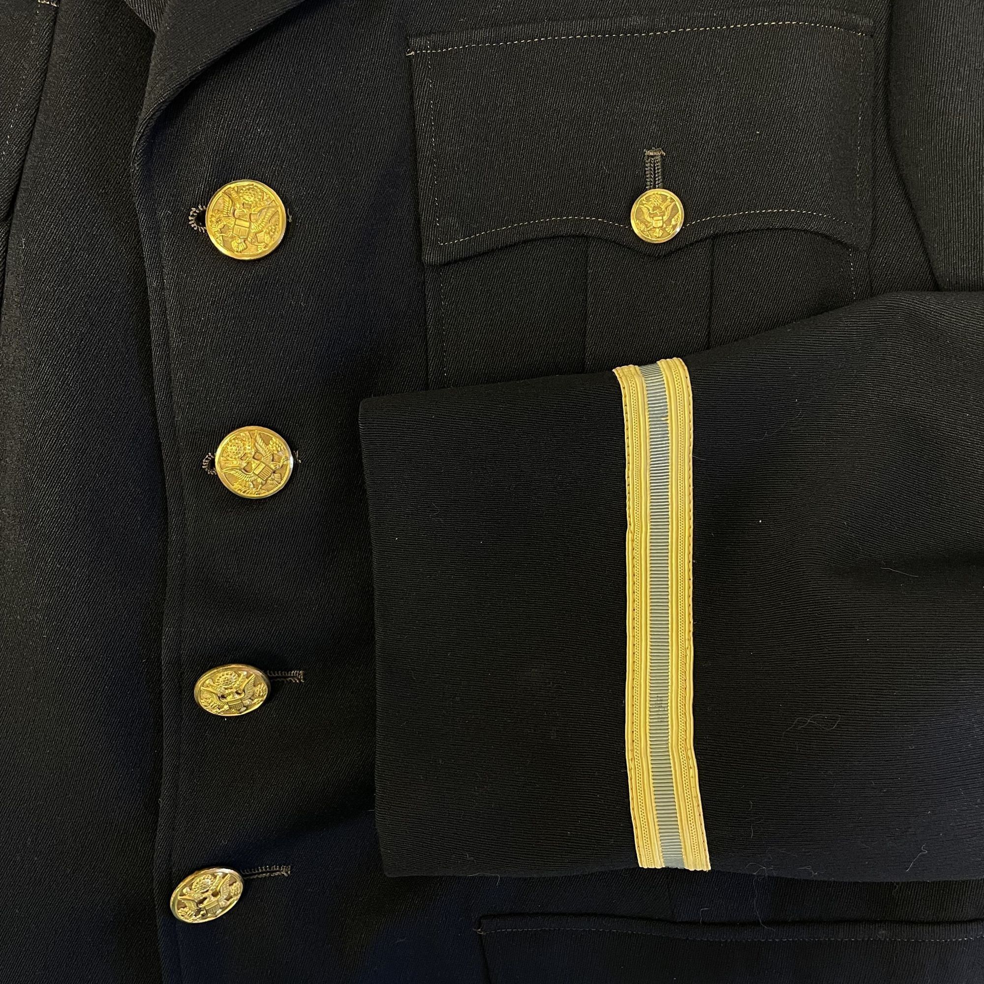 Other Vtg Korean War Era Blue GABARDINE USN Navy Officer Jacket Size 42R - 4 Thumbnail