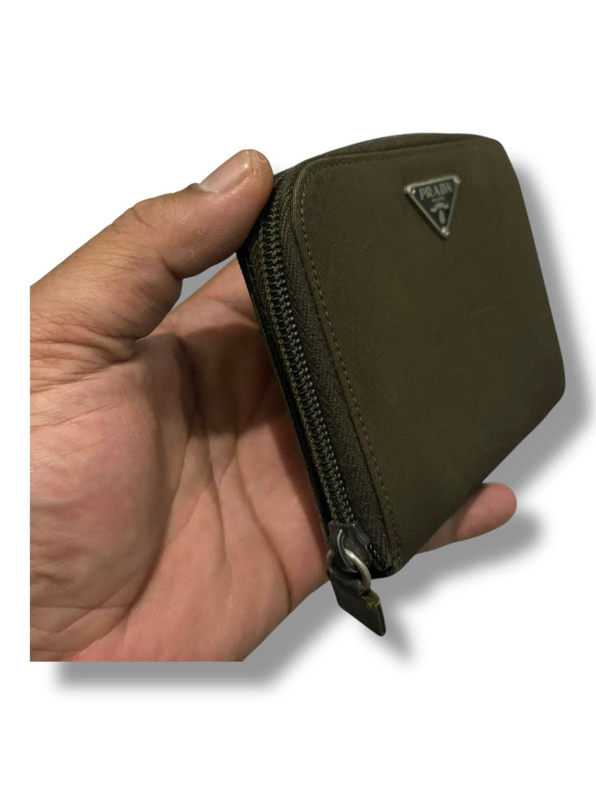 Prada Prada Olive Nylon Zip Wallet Size ONE SIZE - 2 Thumbnail