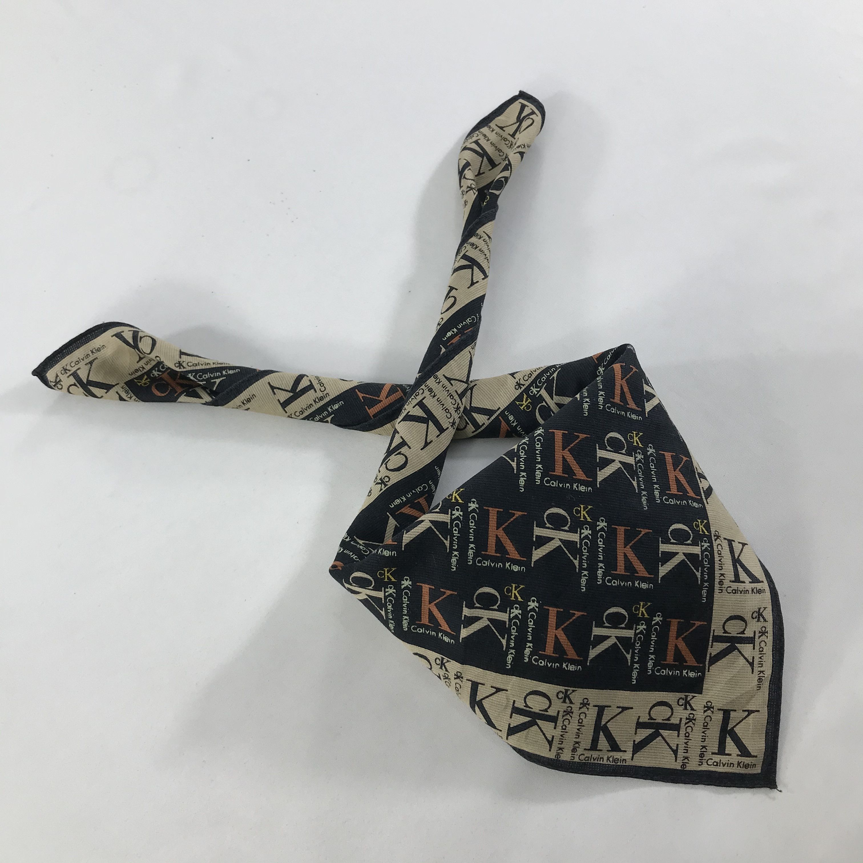 Calvin Klein × Vintage Calvin Klein Bandana / Handkerchief / Neckerchief - S1386 Size ONE SIZE - 4 Thumbnail