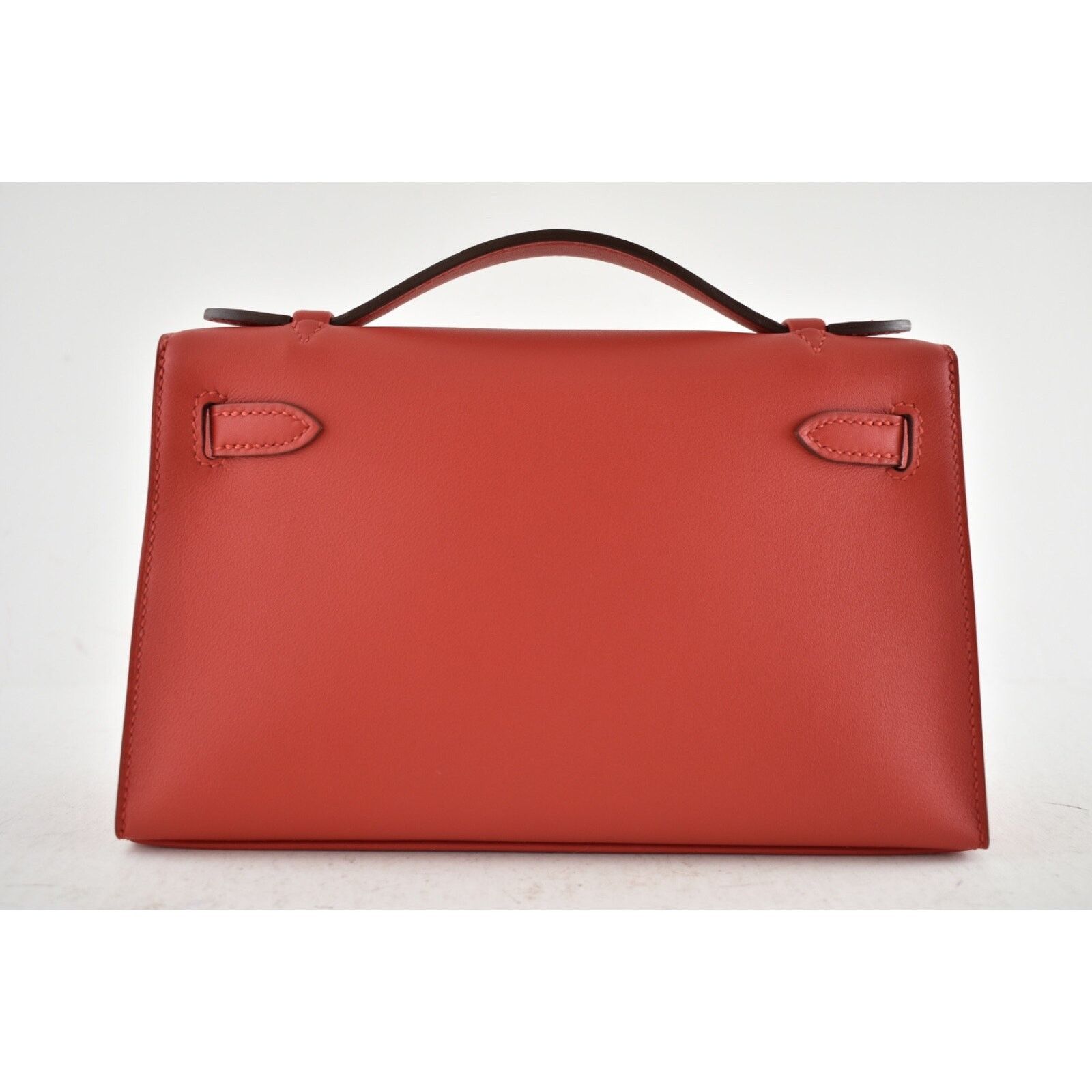 Hermes Hermes Mini Kelly Rouge Red Palladium Hardware Clutch Bag Size ONE SIZE - 15 Thumbnail