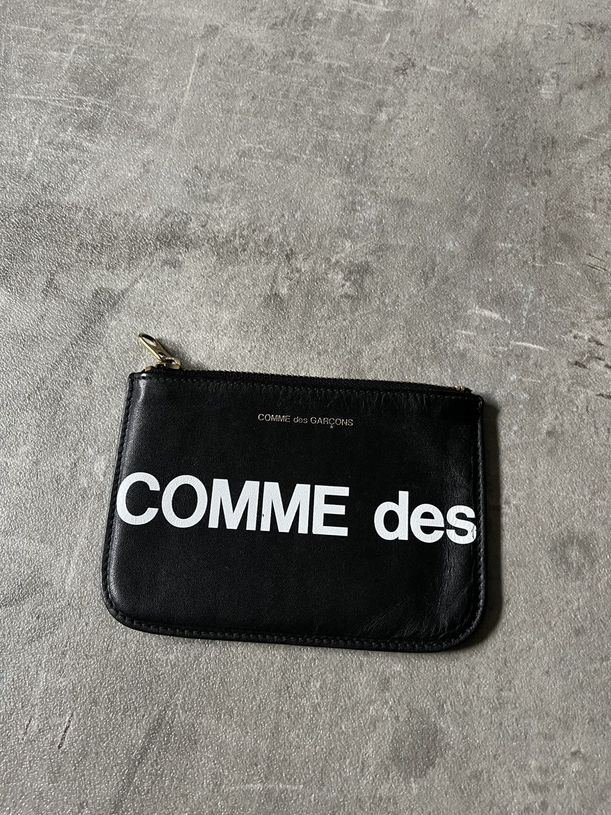Comme des Garcons Comme des Garcons black leather wallet big logo Size ONE SIZE - 1 Thumbnail