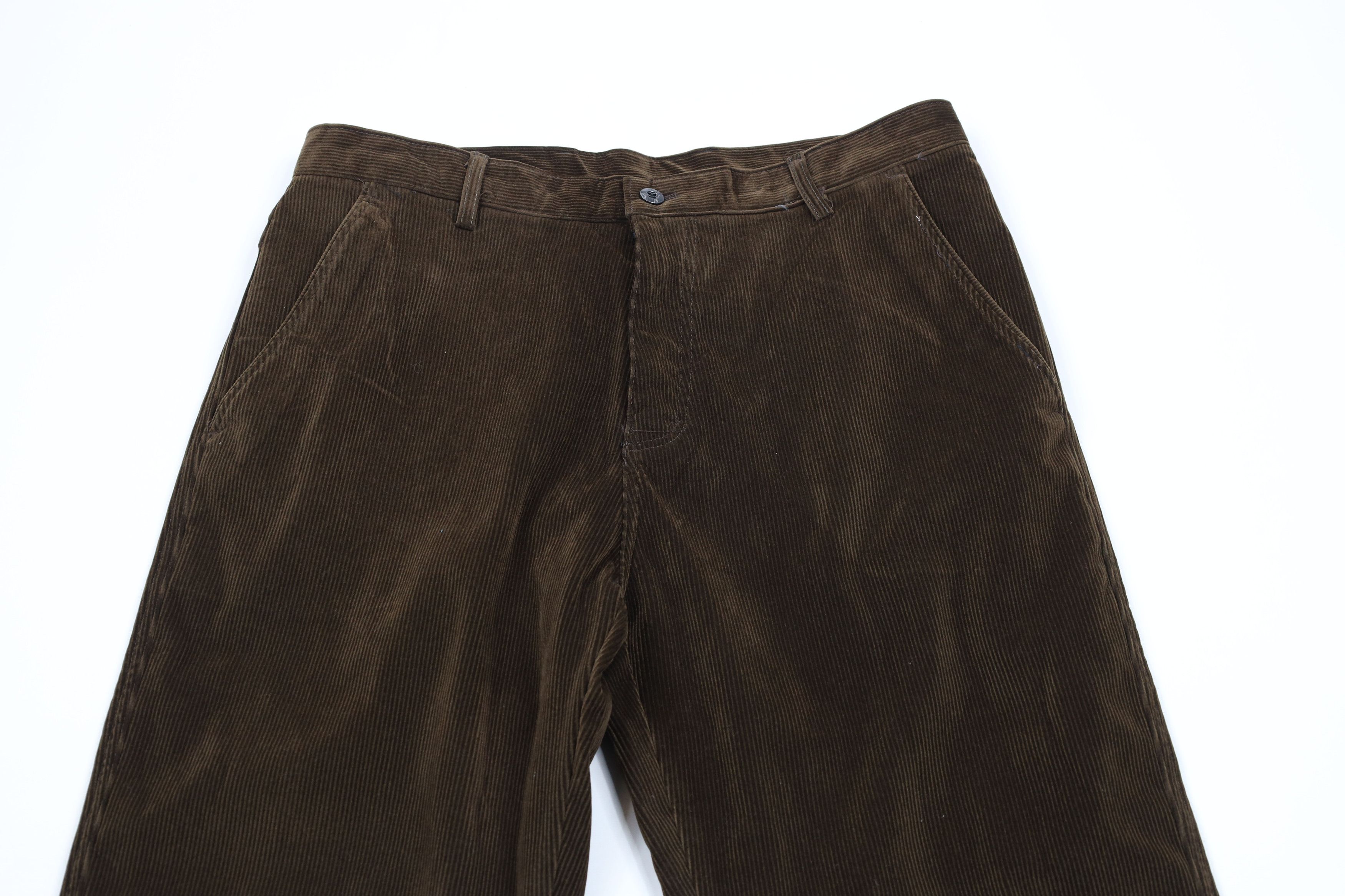 Vintage Vintage 90s Streetwear Leg Corduroy Chino Pants Brown Size US 32 / EU 48 - 2 Thumbnail