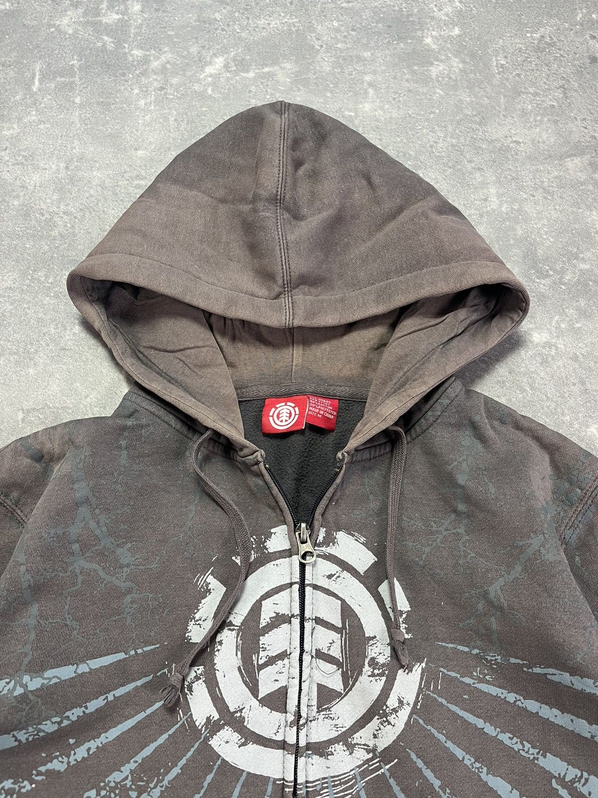 Element 00s Element Faded Printed Big Logo Zip Hoodie Y2K M L Boxy Size US M / EU 48-50 / 2 - 11 Thumbnail
