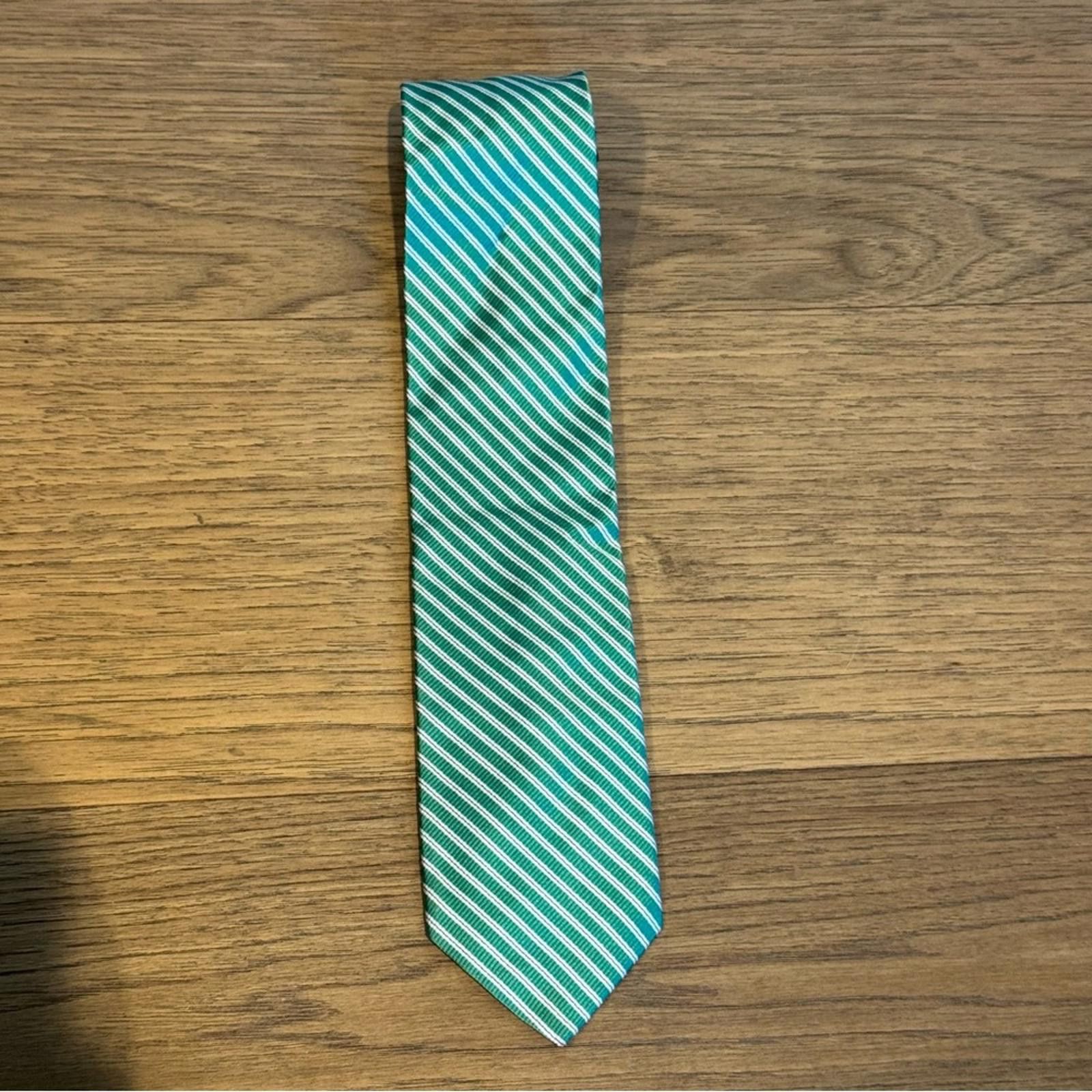 Breuer Breuer Elegant Striped Green Tie for Men Size ONE SIZE - 1 Thumbnail