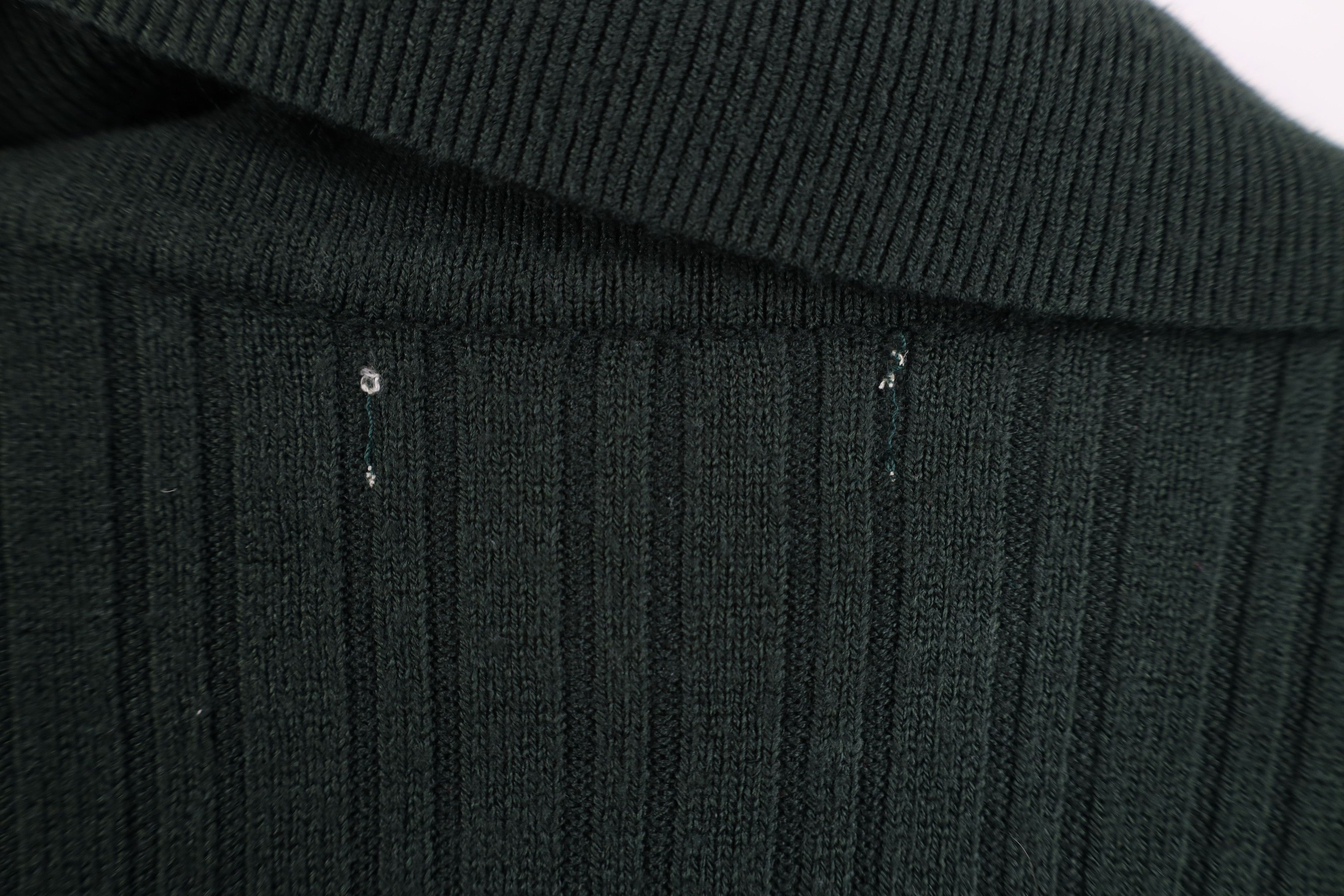 Vintage Vintage 90s Streetwear Cable Knit Collared Sweater Green Size US XL / EU 56 / 4 - 7 Thumbnail
