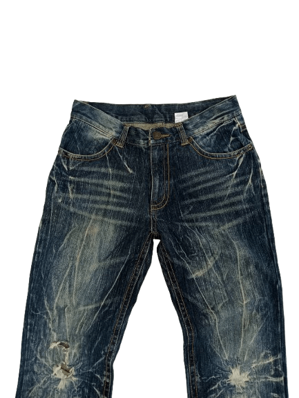 Japanese Brand Vintage Unbrand Jean's Electric Flash Style Blue Denim Size US 30 / EU 46 - 3 Thumbnail