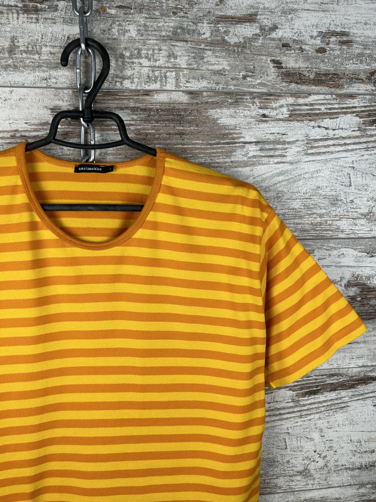 Marimekko Womens Marimekko ladies T-shirt stripe LYHYTHIHA 2017 tee Size L / US 10 / IT 46 - 3 Thumbnail