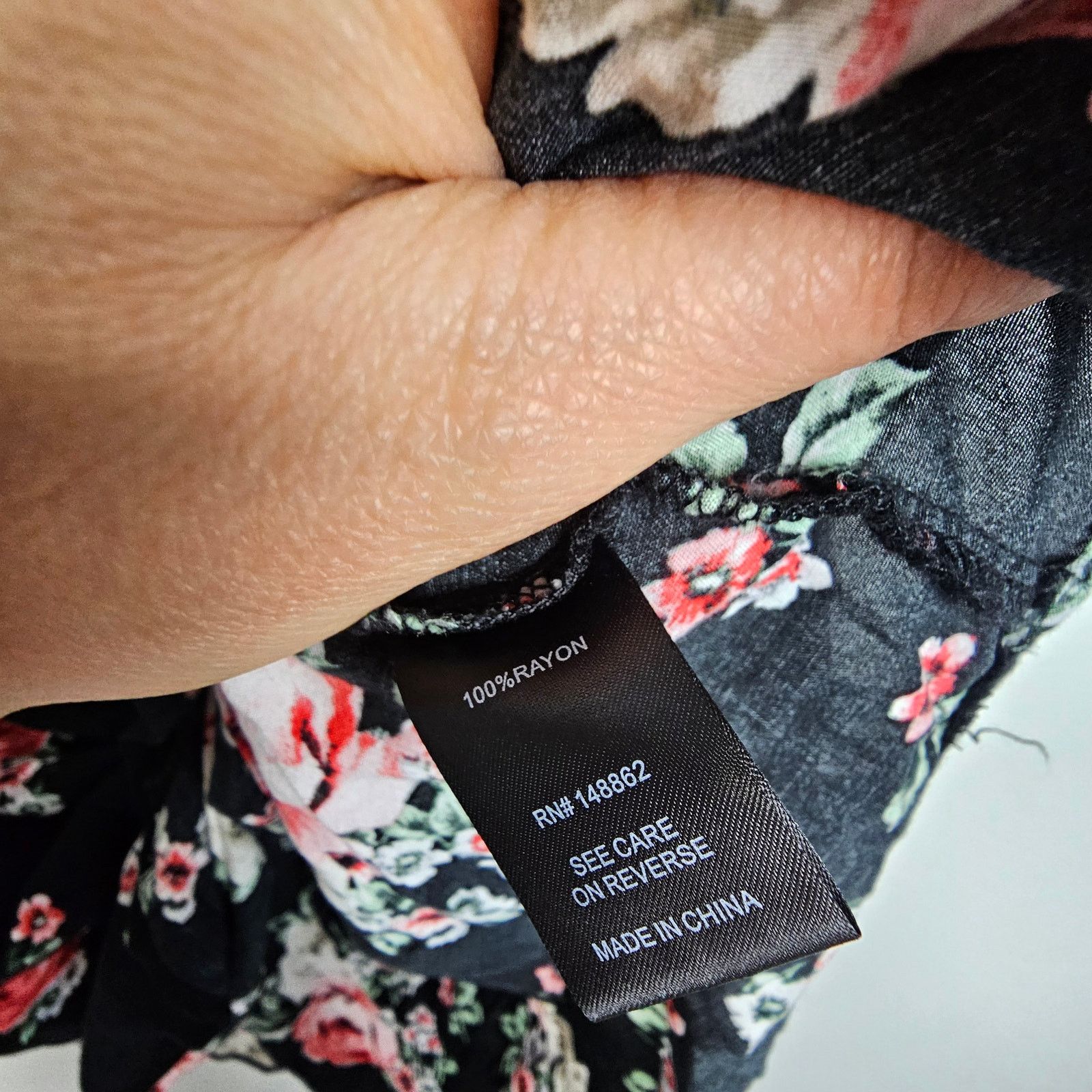 Corridor Torrid Long Sleeve Shirt Floral Black Button Front Shirt 1X Size XXL / US 16-18 / IT 52-54 - 7 Thumbnail
