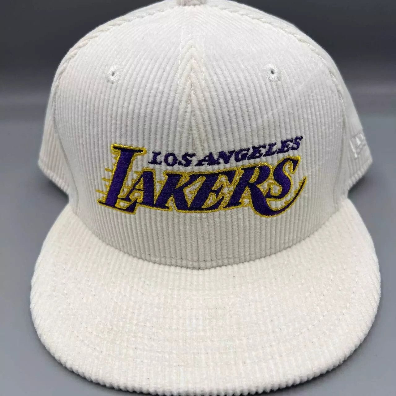 Los Angeles LA Lakers Hat Men Corduroy Snap Back Cap New