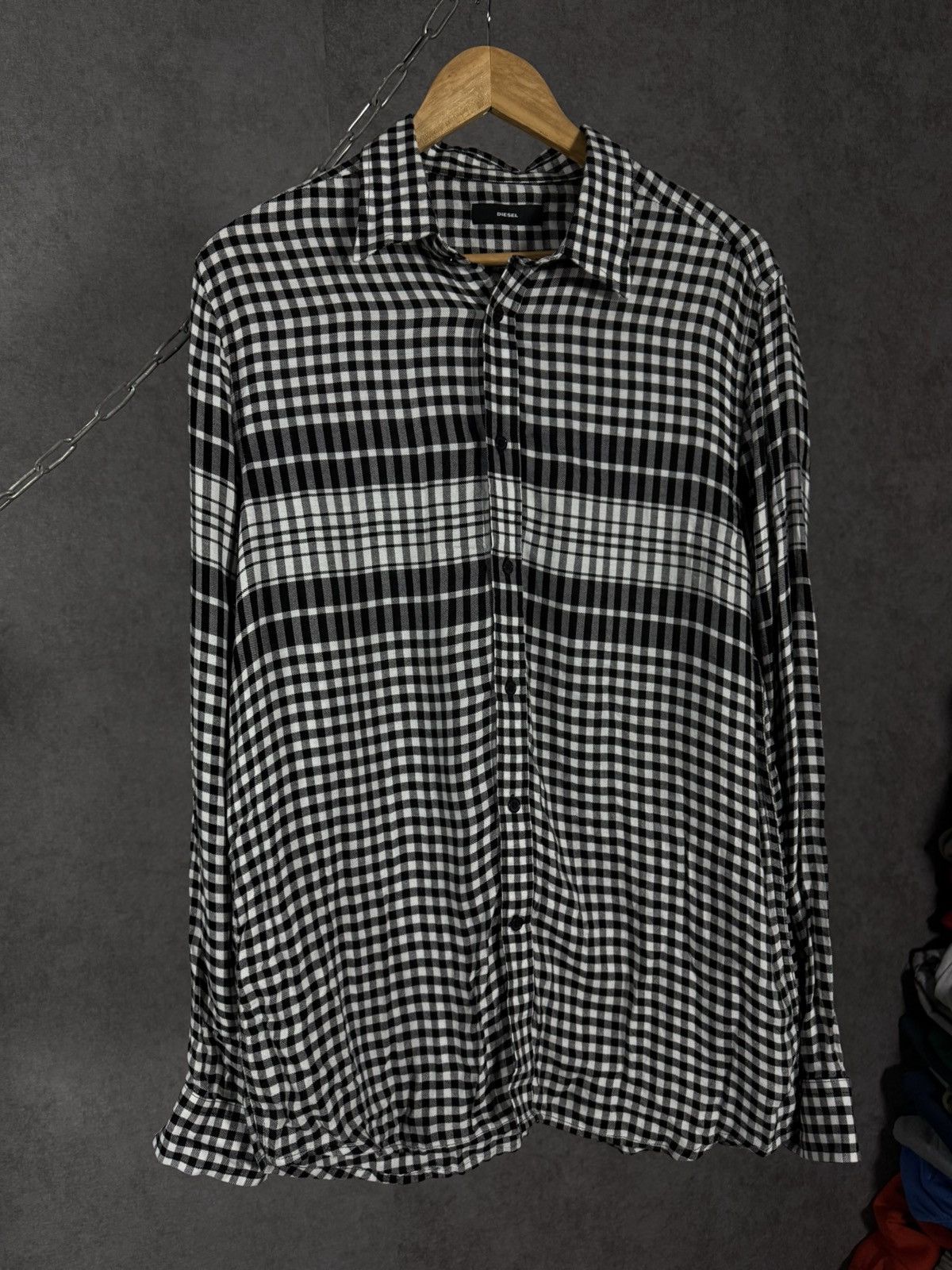 Diesel Diesel luxury designer checkered shirt Size US L / EU 52-54 / 3 - 3 Thumbnail