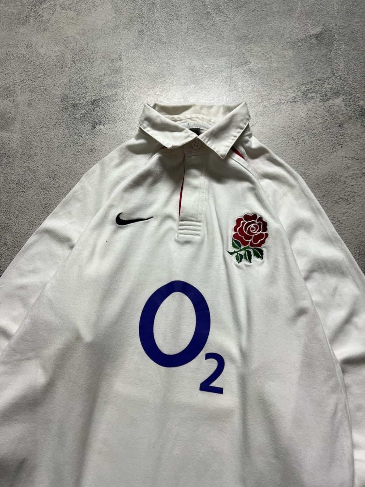 Nike × Vintage Vintage Blokecore Nike England 02 Rugby Longsleeve Polo Size US M / EU 48-50 / 2 - 4 Thumbnail