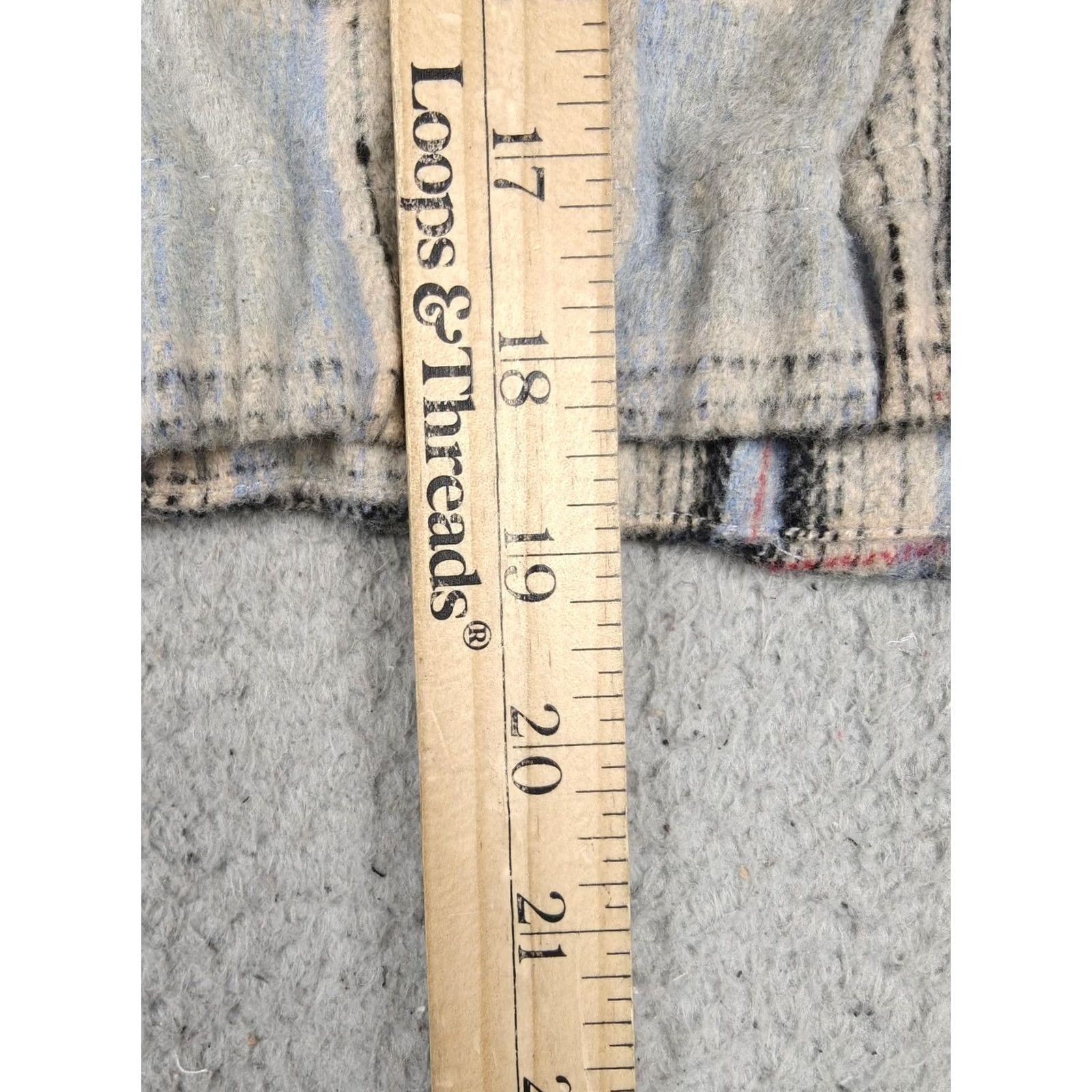 Honor the Gift Honor The Gift Jacket Womens Large Blue Plaid Flannel Bomber Short Crop New Size 36" / US 14 / IT 50 - 4 Thumbnail