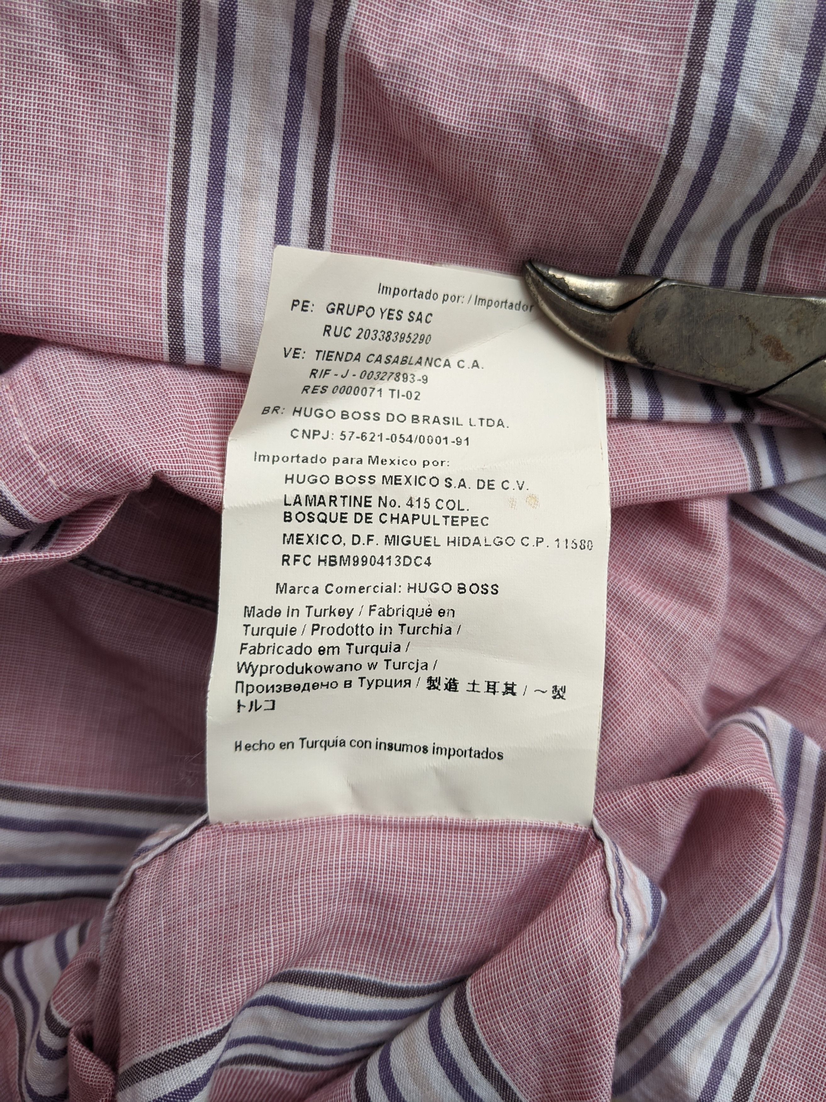 Hugo × Hugo Boss Hugo Boss Stripe Pink Longsleeve Cotton Shirt Size M Elvi Size US M / EU 48-50 / 2 - 10 Thumbnail