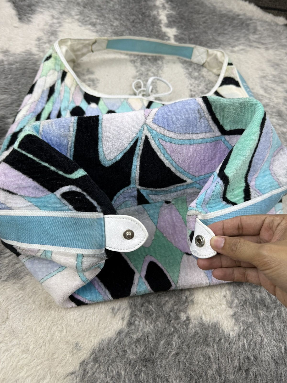 Emilio Pucci ‼️ARCHIVED‼️90s EMILIO PUCCI Iconic Extra Large Hobo/Tote Bag Size ONE SIZE - 8 Thumbnail