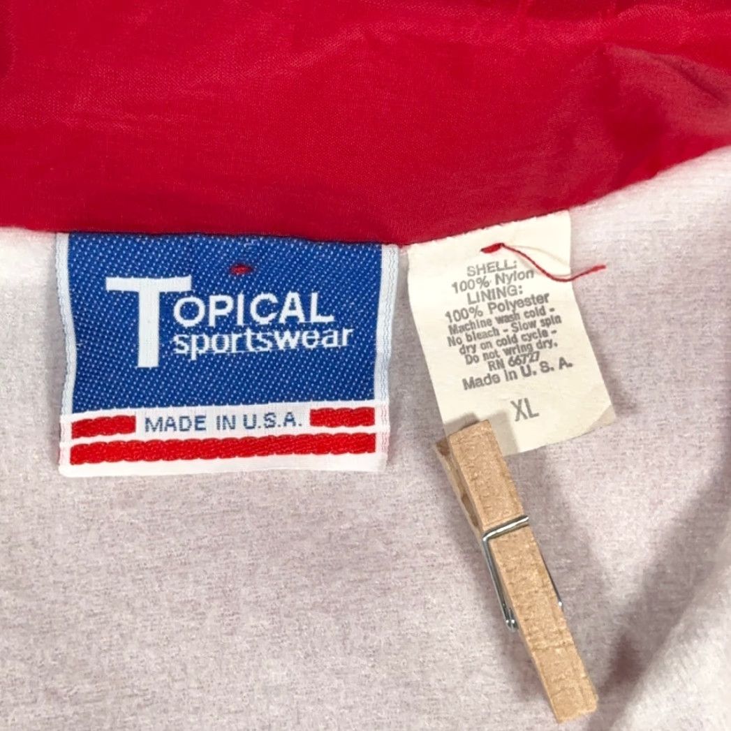 Coach VINTAGE Tropical Sportswear Jacket Adult XL Red USA 90s Windbreaker Logo Snaps Size US XL / EU 56 / 4 - 5 Thumbnail