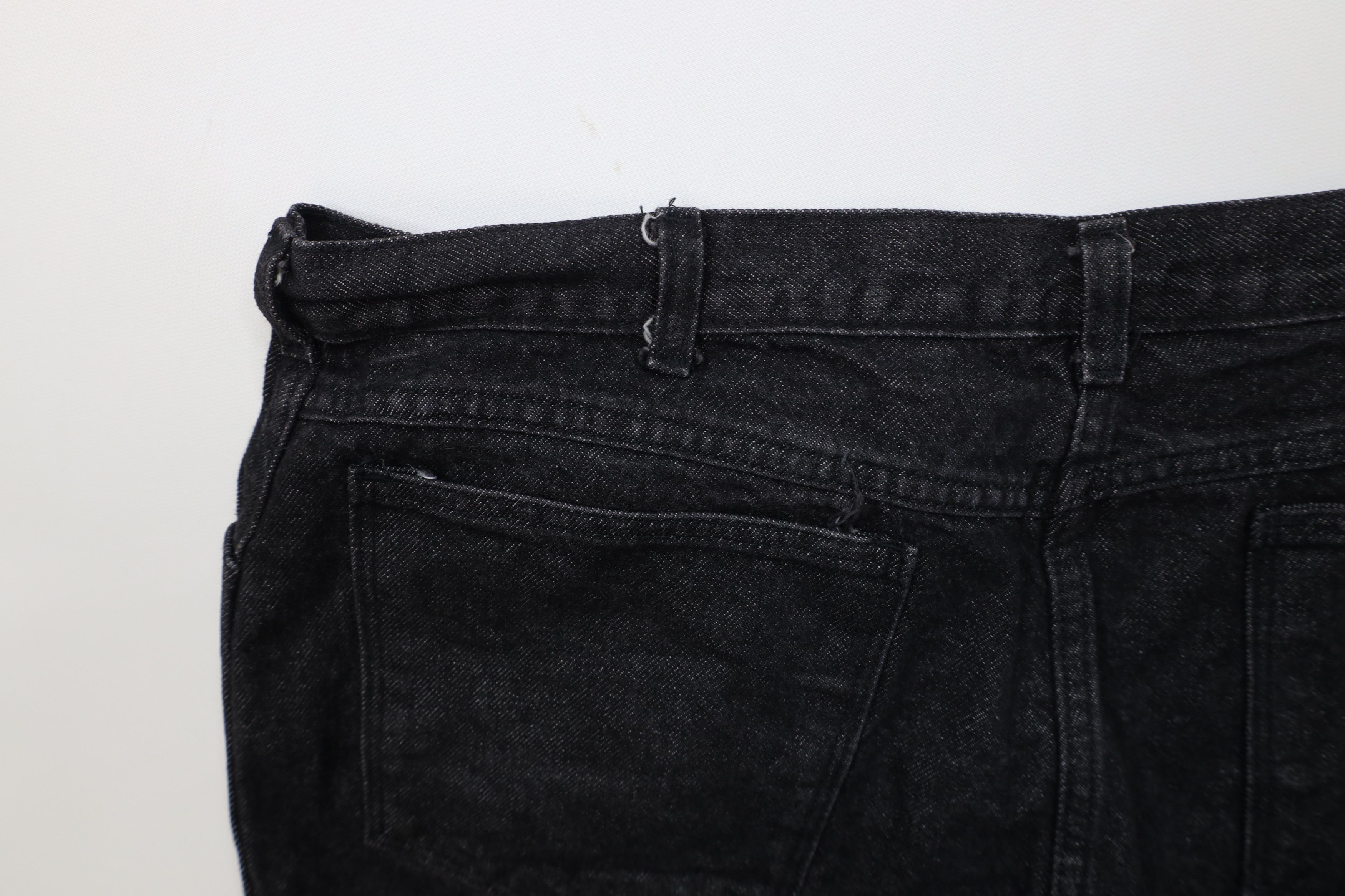 Dickies Vintage 70s Dickies Wide Leg Denim Jeans Black Cotton Size US 38 / EU 54 - 11 Thumbnail