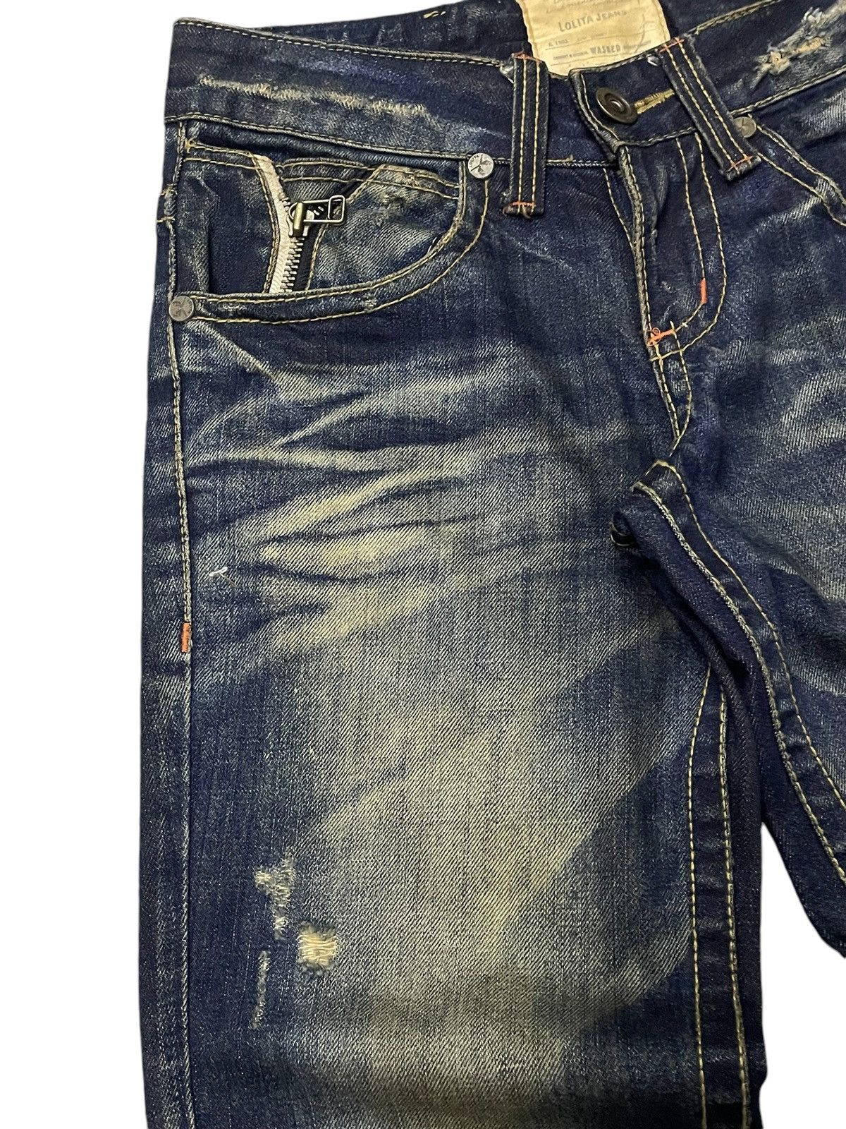 GOSTAR DE FUGA × Hysteric Glamour × Tornado Mart Lolita Japan Claw Mark Honeycomb Mud Wash Jeans Size US 30 / EU 46 - 7 Thumbnail