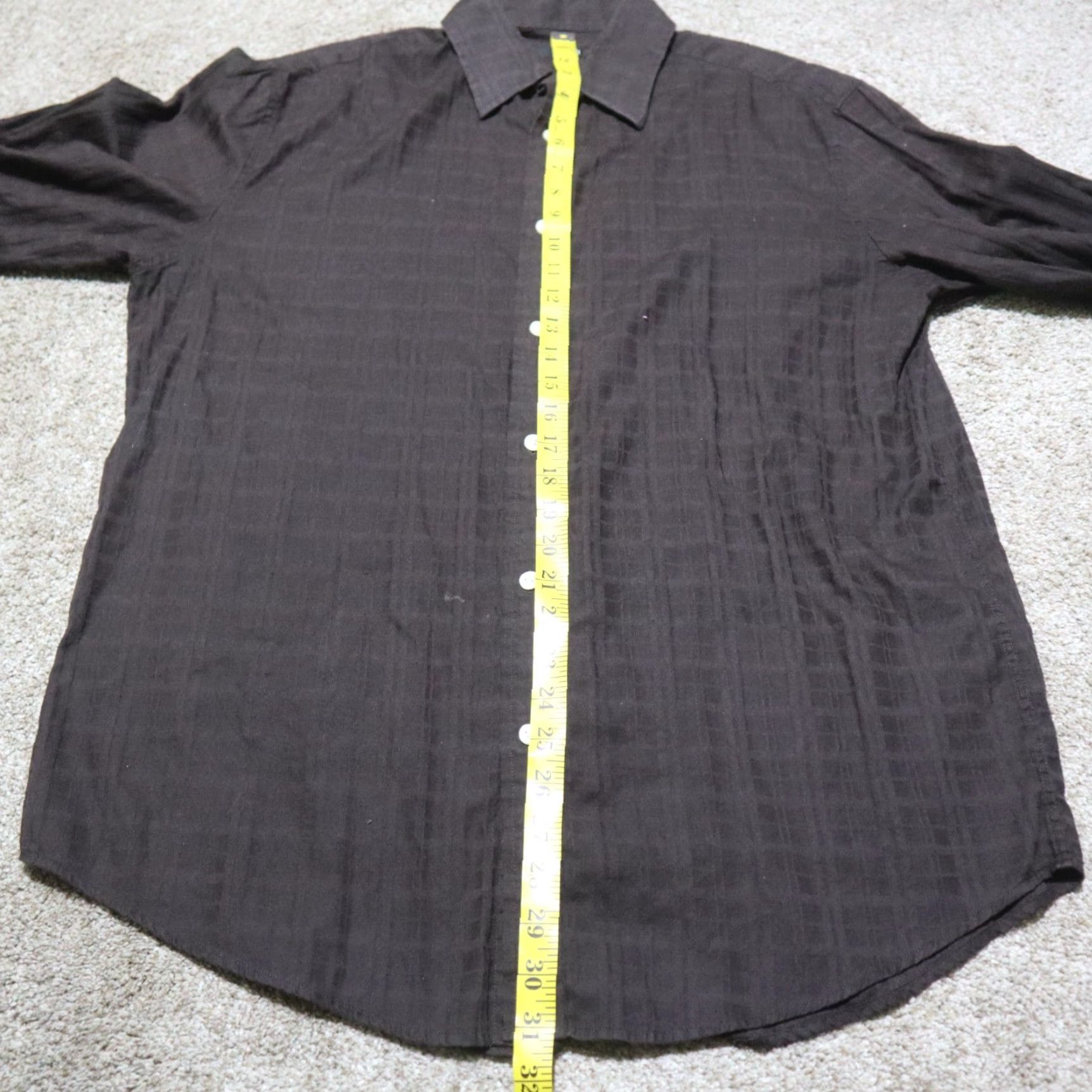 Alfani Alfani Shirt Button-Down Long Sleeve Men’s Size L Brown Adult Comfort Size US L / EU 52-54 / 3 - 6 Thumbnail