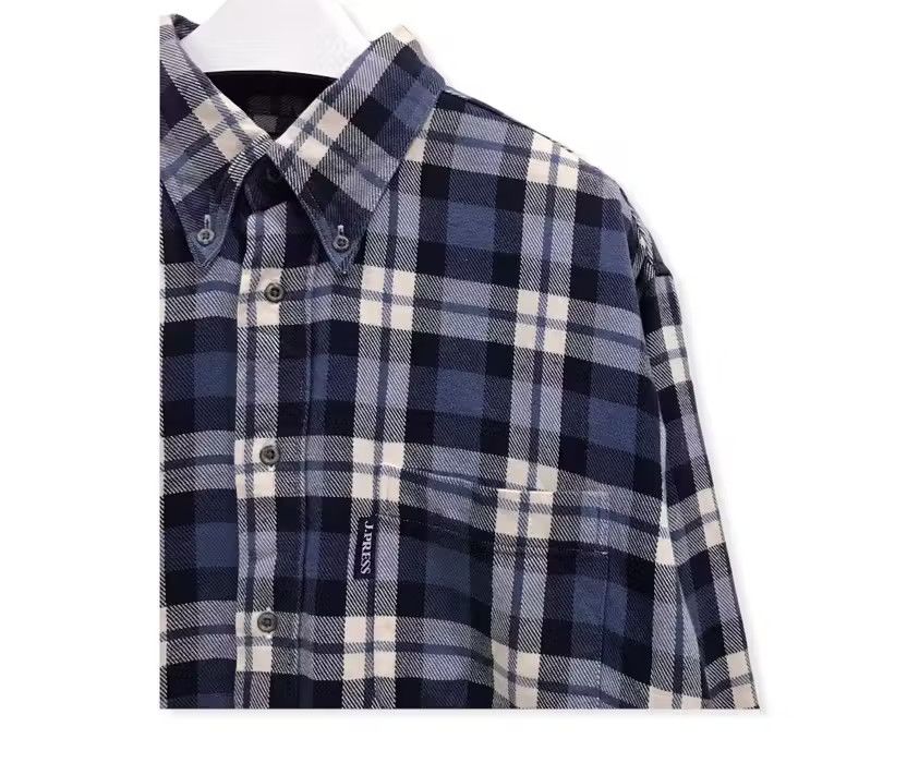 Flannel J.Press Plaid Tartan Flannel Shirt Size US L / EU 52-54 / 3 - 3 Thumbnail