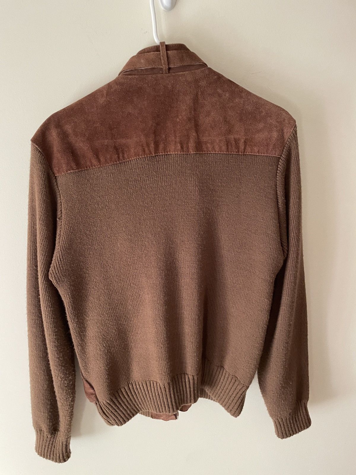 Vintage 60s Suede Knit Jacket Size US M / EU 48-50 / 2 - 2 Thumbnail