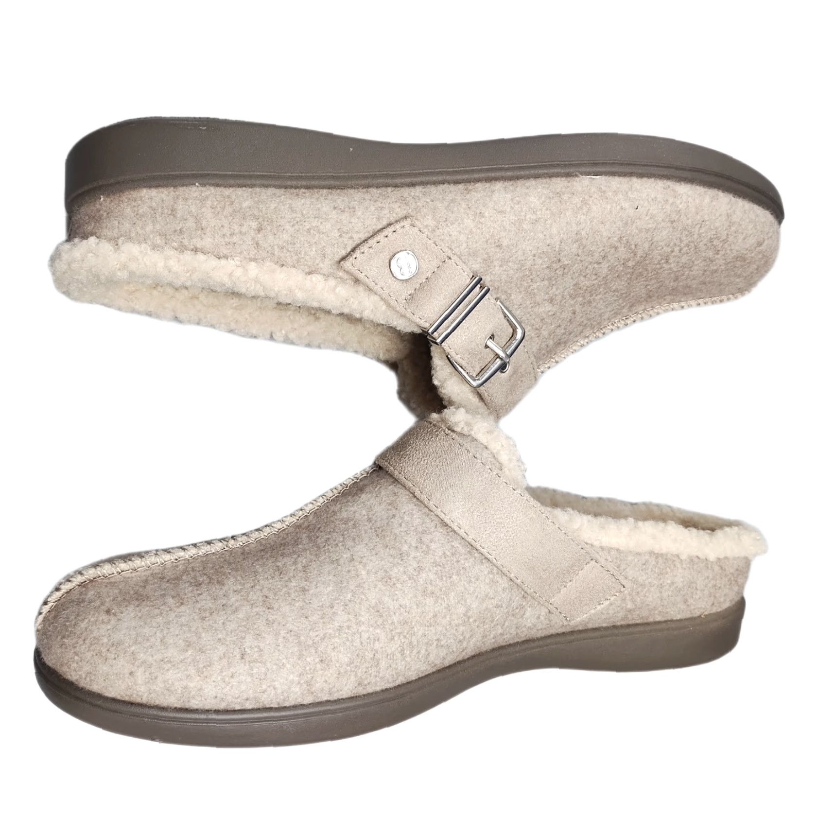 Vintage LifeStride Bzees Eternity Mule Slippers Womens Size 10M Beige Upper Fabric Size ONE SIZE - 2 Thumbnail