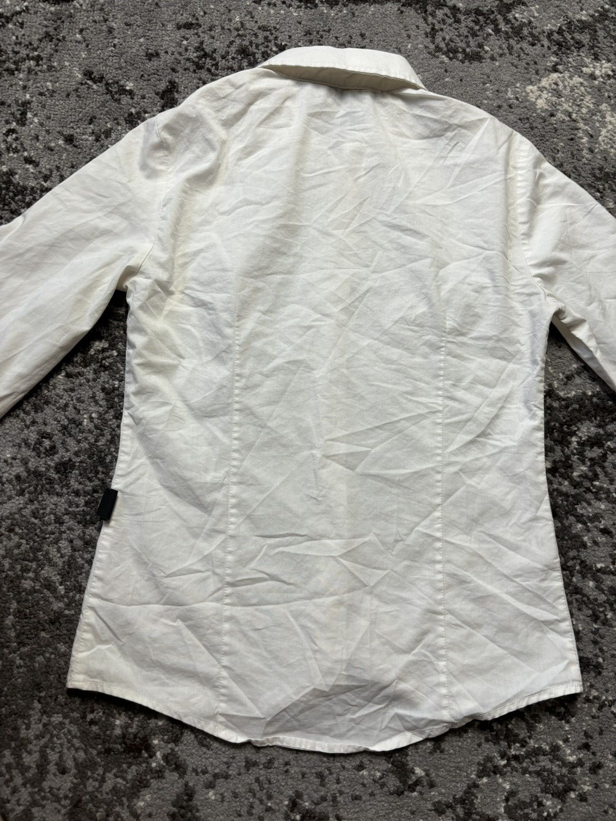 Designer × Japanese Brand × Vintage Vintage Simon jersey long-sleeve button up white blouse Size M / US 6-8 / IT 42-44 - 10 Thumbnail