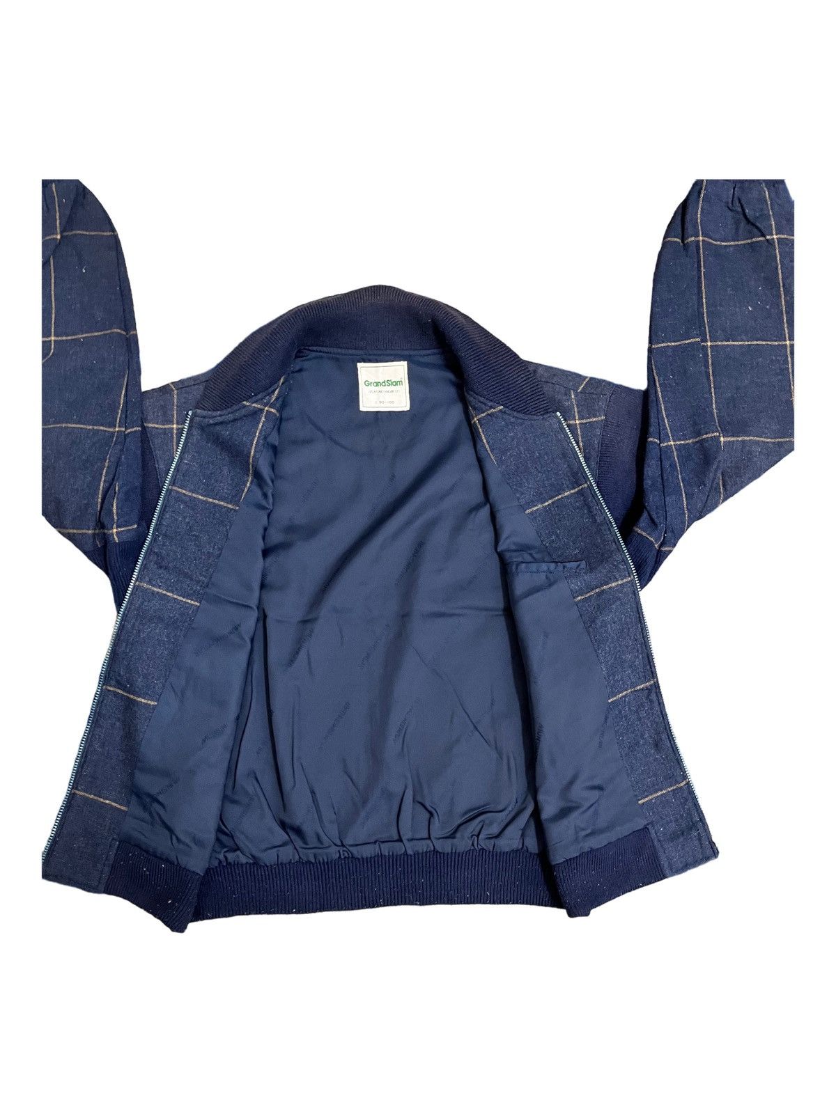 Grand Slam × Japanese Brand Vintage Grand Slam Blue Plaid Checker Quarter Zip Size US L / EU 52-54 / 3 - 4 Thumbnail