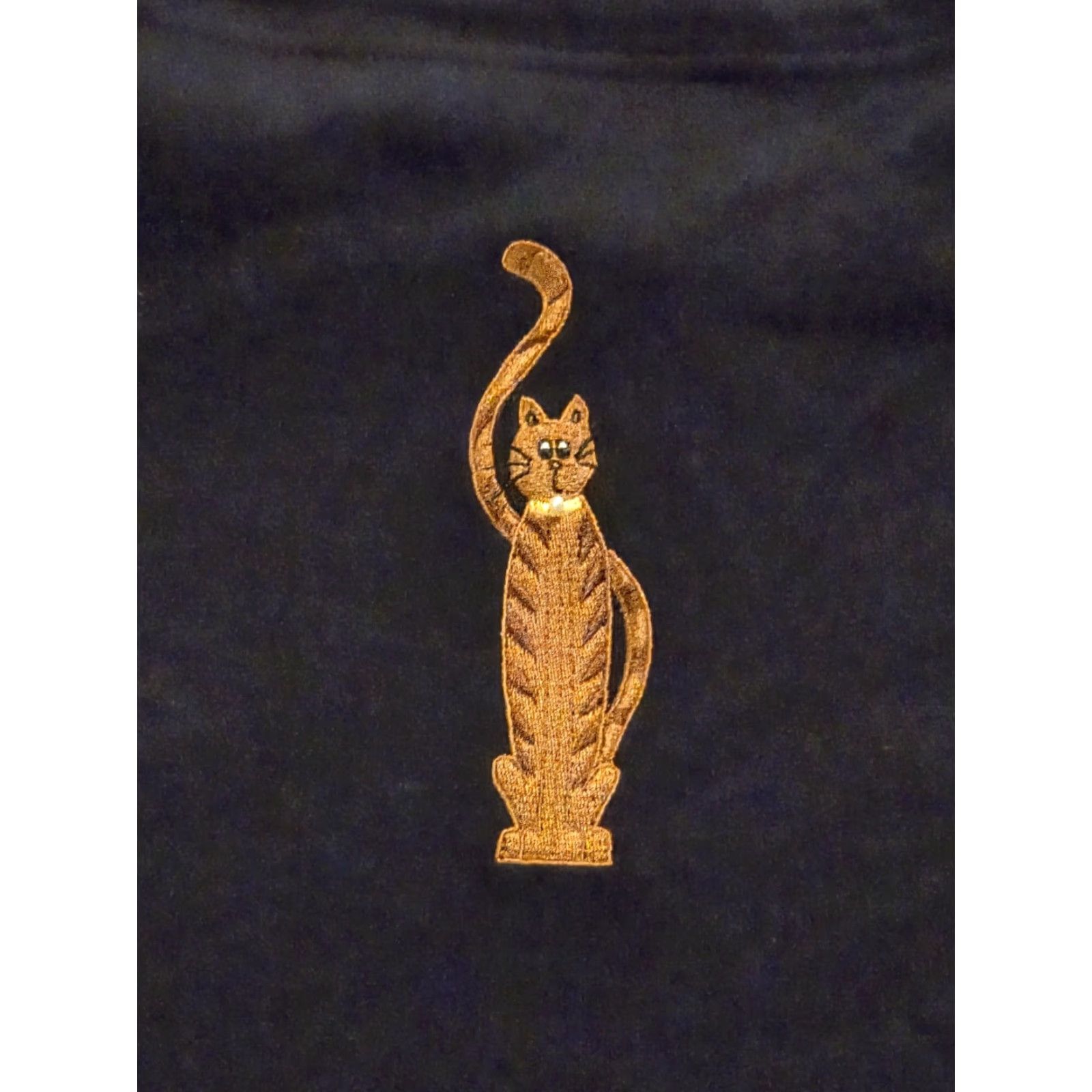 Vintage Bechamel Shirt Long Sleeve Button-Up Embroidered Cats Black Womens Large Size L / US 10 / IT 46 - 6 Thumbnail