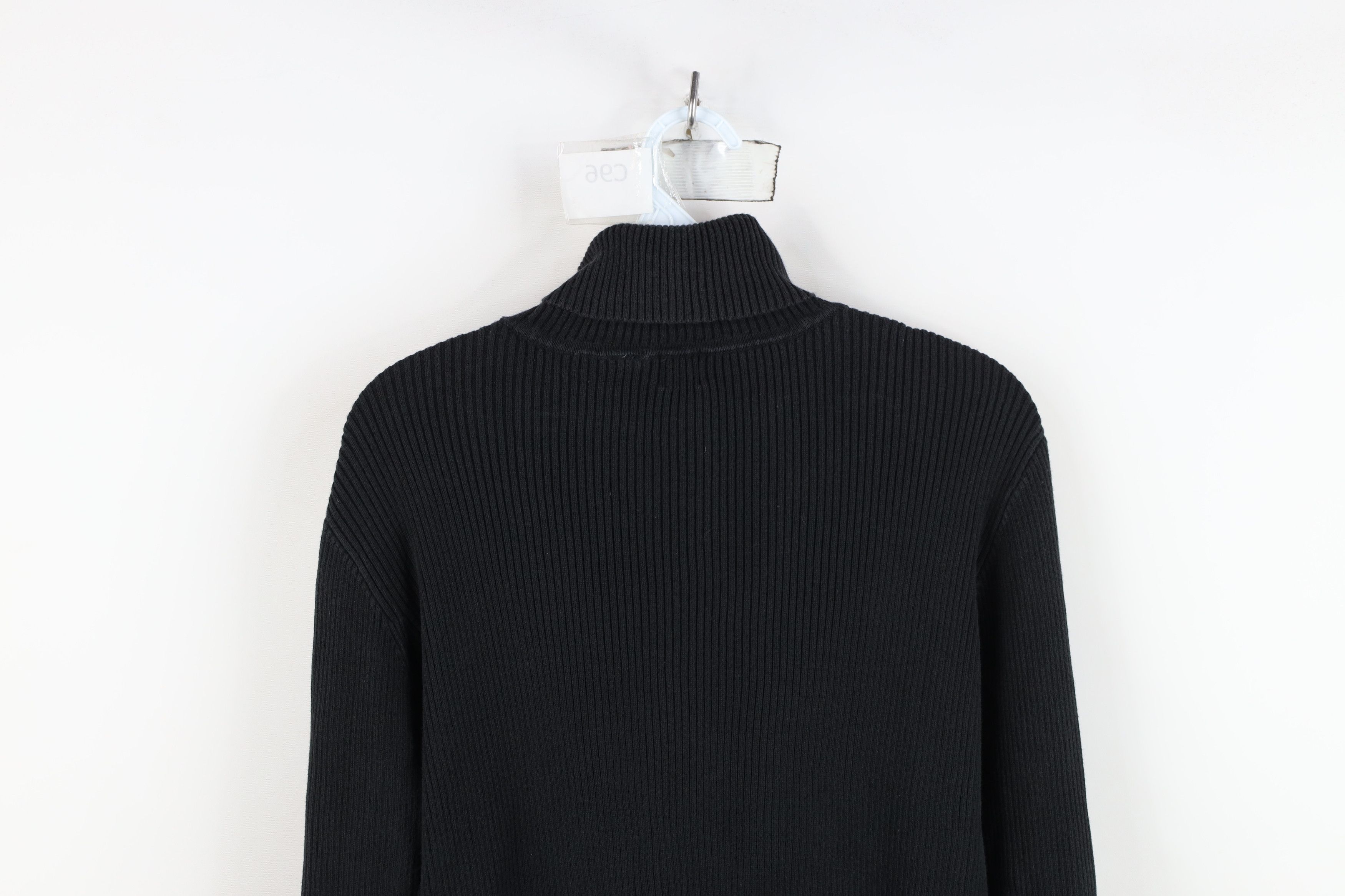 Gap Vintage 90s Gap Blank Ribbed Knit Turtleneck Sweater Black Size M / US 6-8 / IT 42-44 - 10 Thumbnail