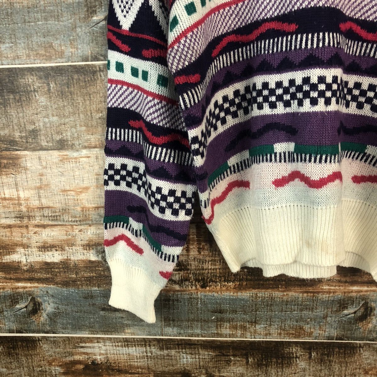Homespun Knitwear Japan art design vintage Purple Knitwear #A2006 Size US S / EU 44-46 / 1 - 7 Thumbnail