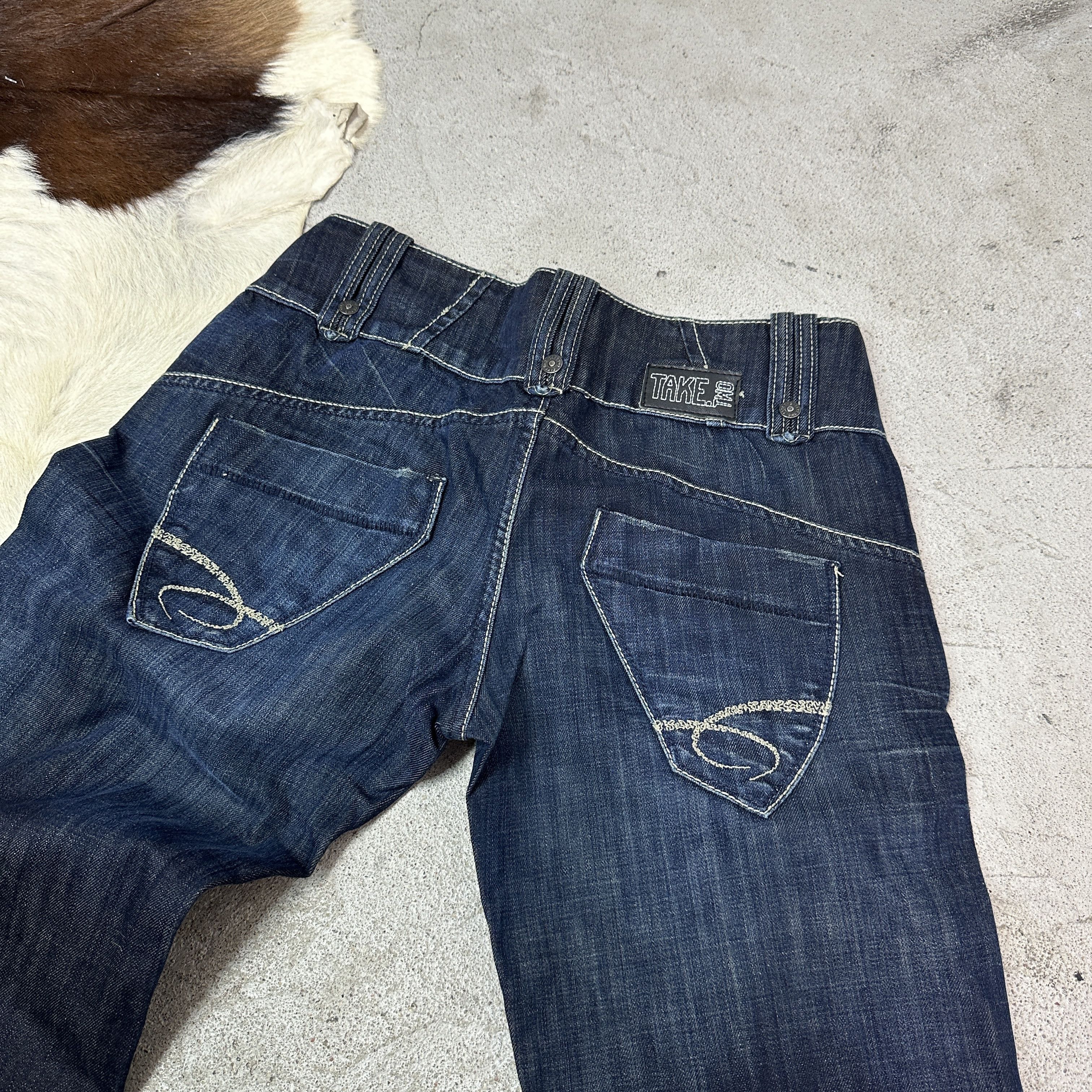 Vintage Vintage Denim Take Two Flared Low Waist Jeans Y2K Size 27" / US 4 / IT 40 - 3 Thumbnail