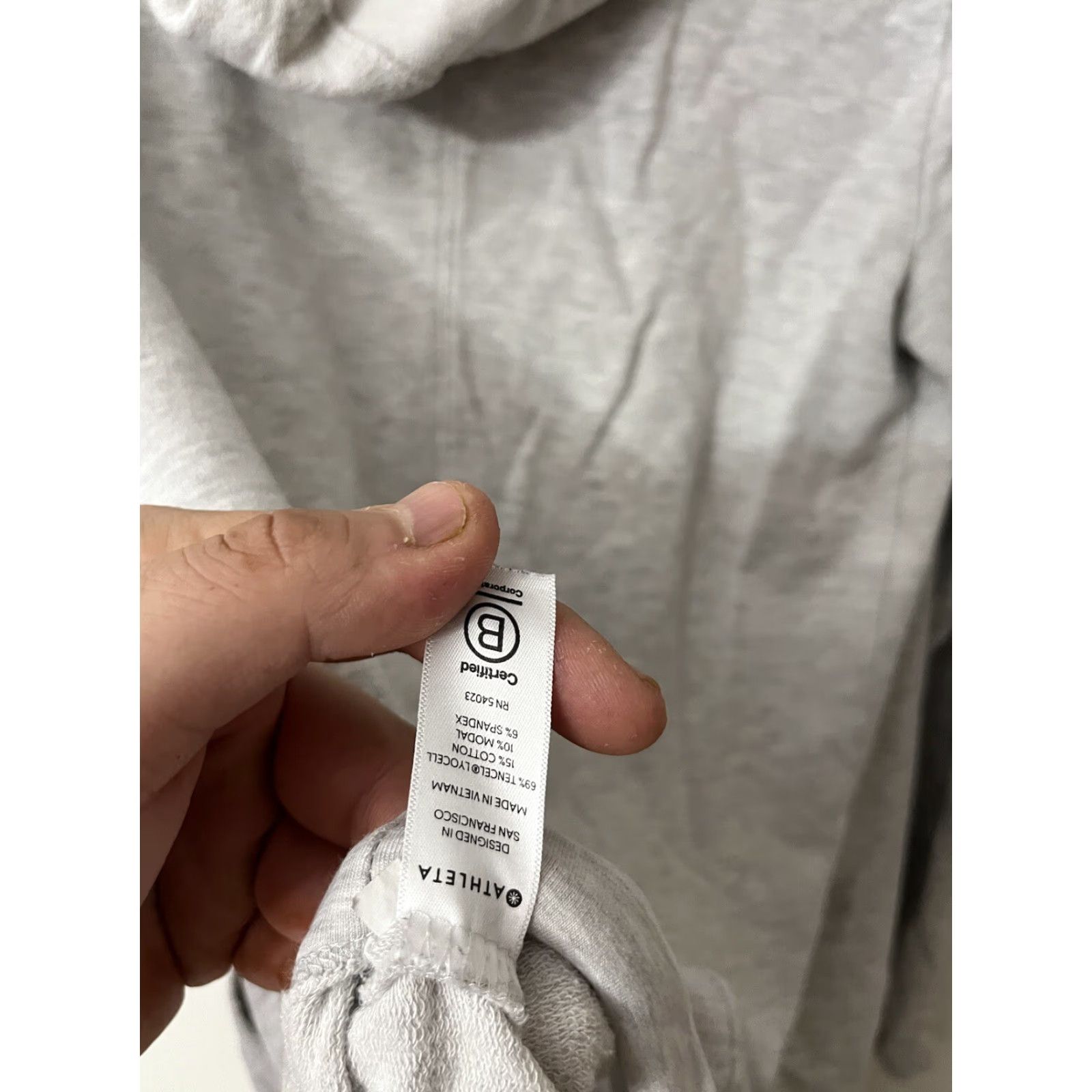 Athleta Athleta Vista Wrap Hoodie Shirt Womens XS Grey Heathered Knit Wrap Hooded Pockets Stretch Activewear Casual Modern Size XXS / US 00 / IT 34 - 4 Thumbnail