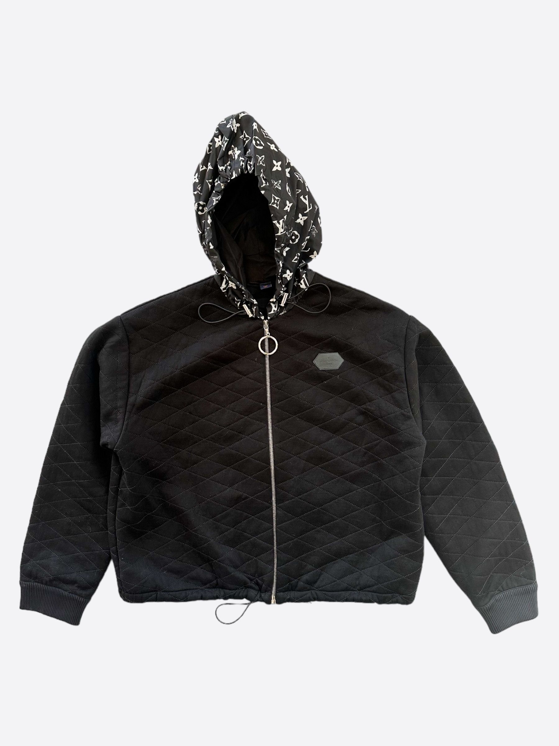 Louis Vuitton Louis Vuitton Black & White Monogram Hooded Women's Jacket Size M / US 6-8 / IT 42-44 - 1 Thumbnail
