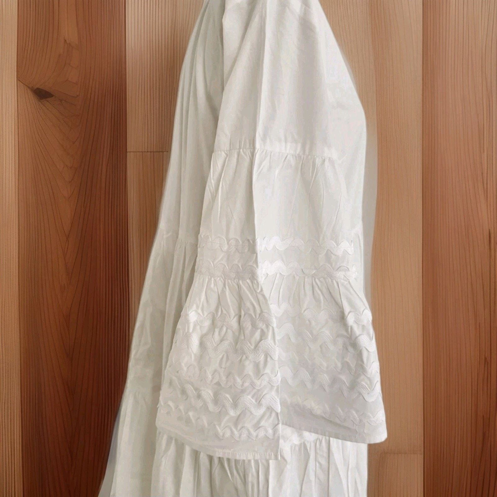 Lisa Marie Fernandez Lisa Marie Fernandez Minimalist Ric Rac Bohemian White Dress Size M / US 6-8 / IT 42-44 - 8 Thumbnail