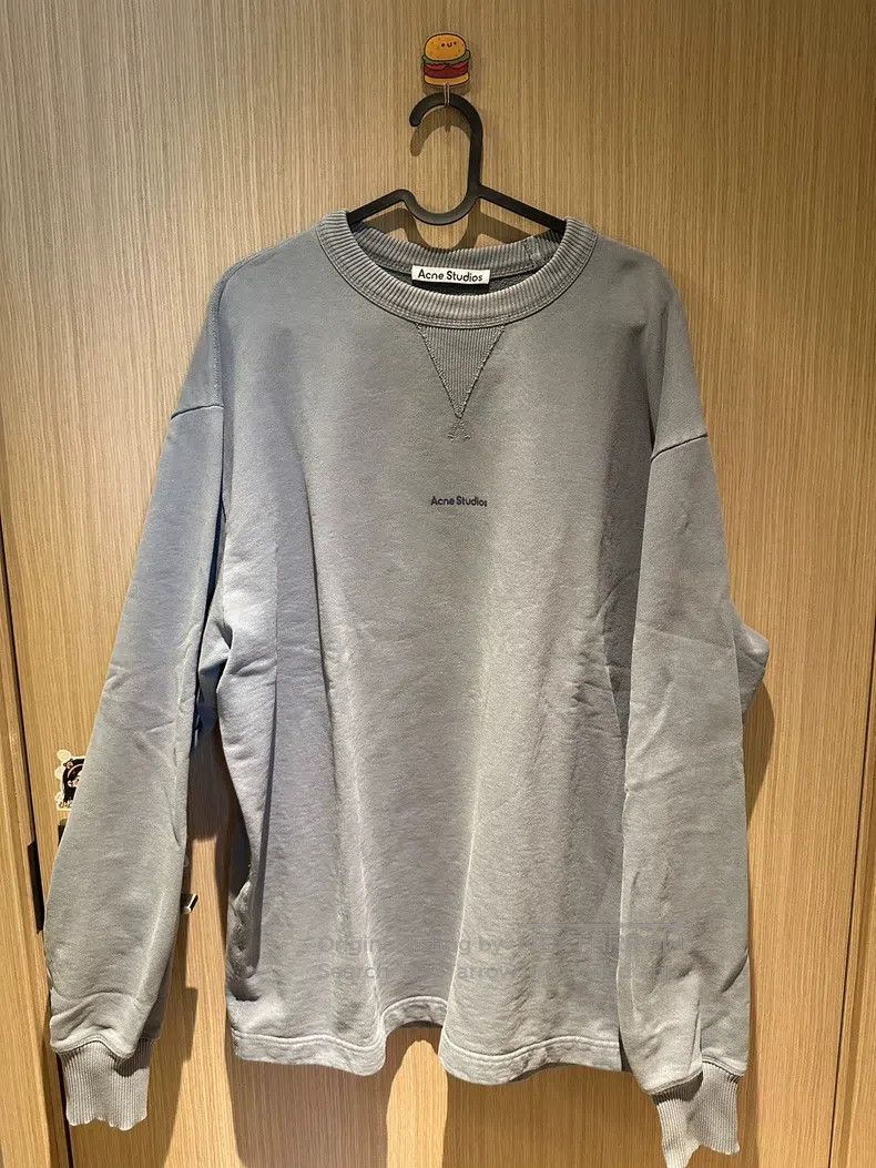 Acne Studios Acne Studios Logo Crewneck Sweatshirt, Misty Blue Size US XS / EU 42 / 0 - 1 Thumbnail
