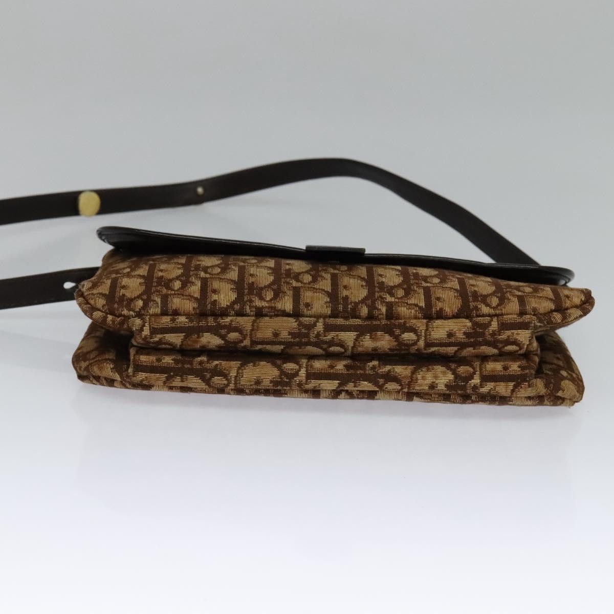 Dior DIOR Trotter Canvas Shoulder Bag Brown Gold Size ONE SIZE - 9 Thumbnail
