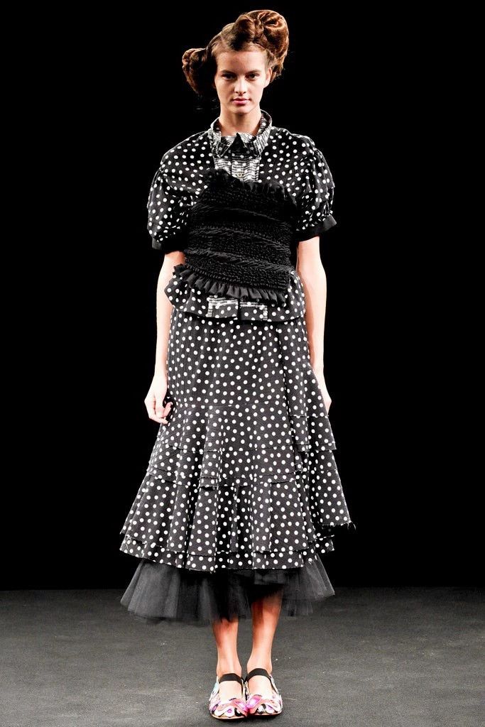 Comme des Garcons Comme des Garcons size S Black polka-dot skirt Size 25" / US 0 / IT 36 - 7 Thumbnail