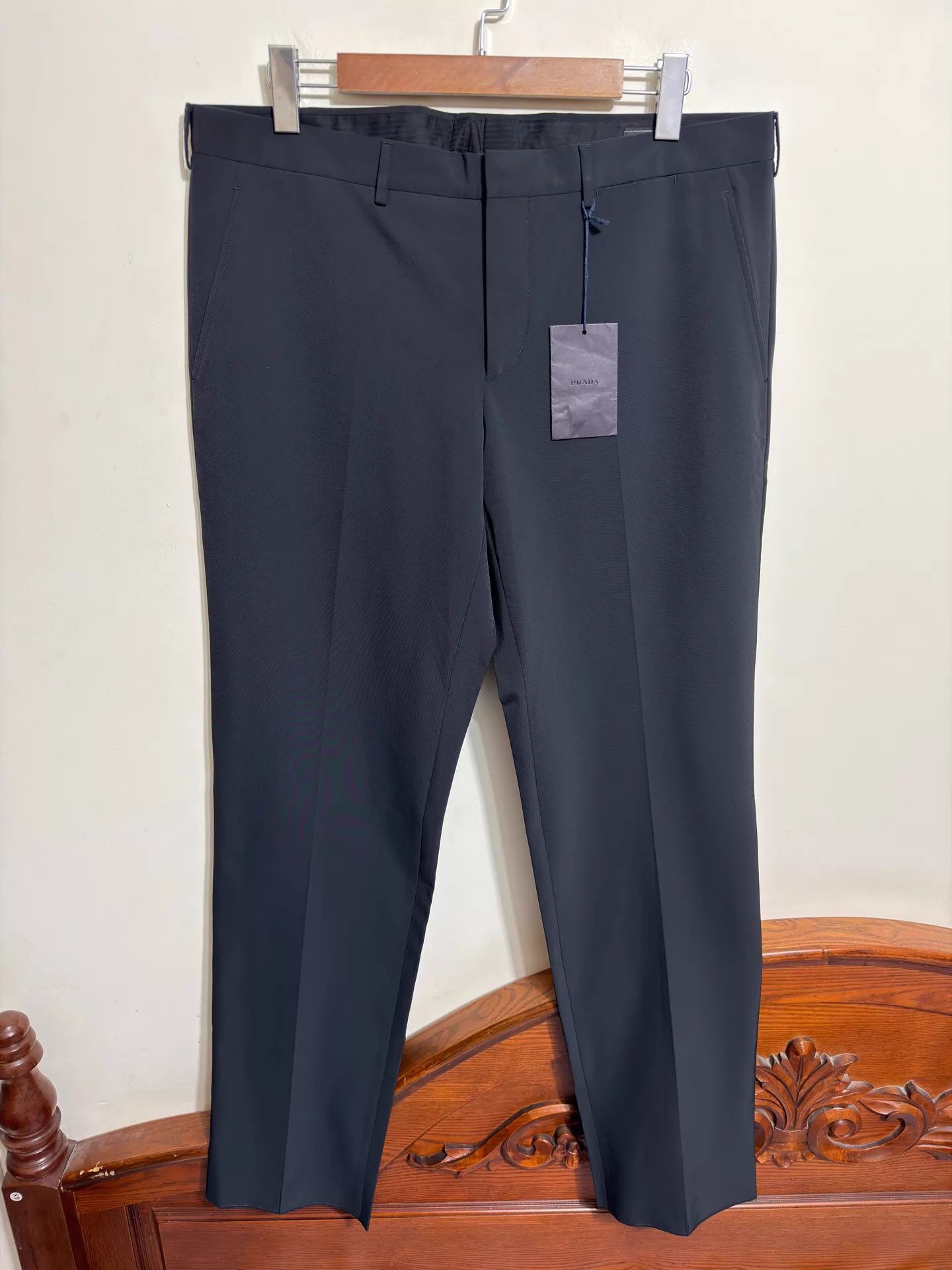 Prada Prada Straight-Leg Tech Trousers 54/56 Black Nylon-Spandex Size US 38 / EU 54 - 1 Thumbnail