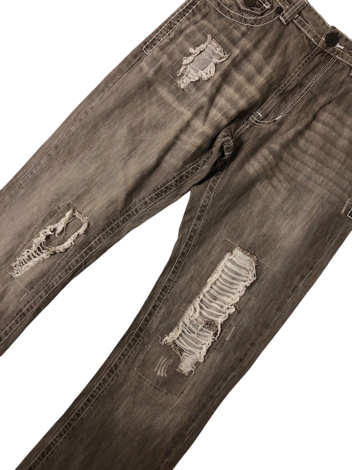 Japanese Brand Japan Brand XFactor Distress Denim Jeans Size US 34 / EU 50 - 6 Thumbnail