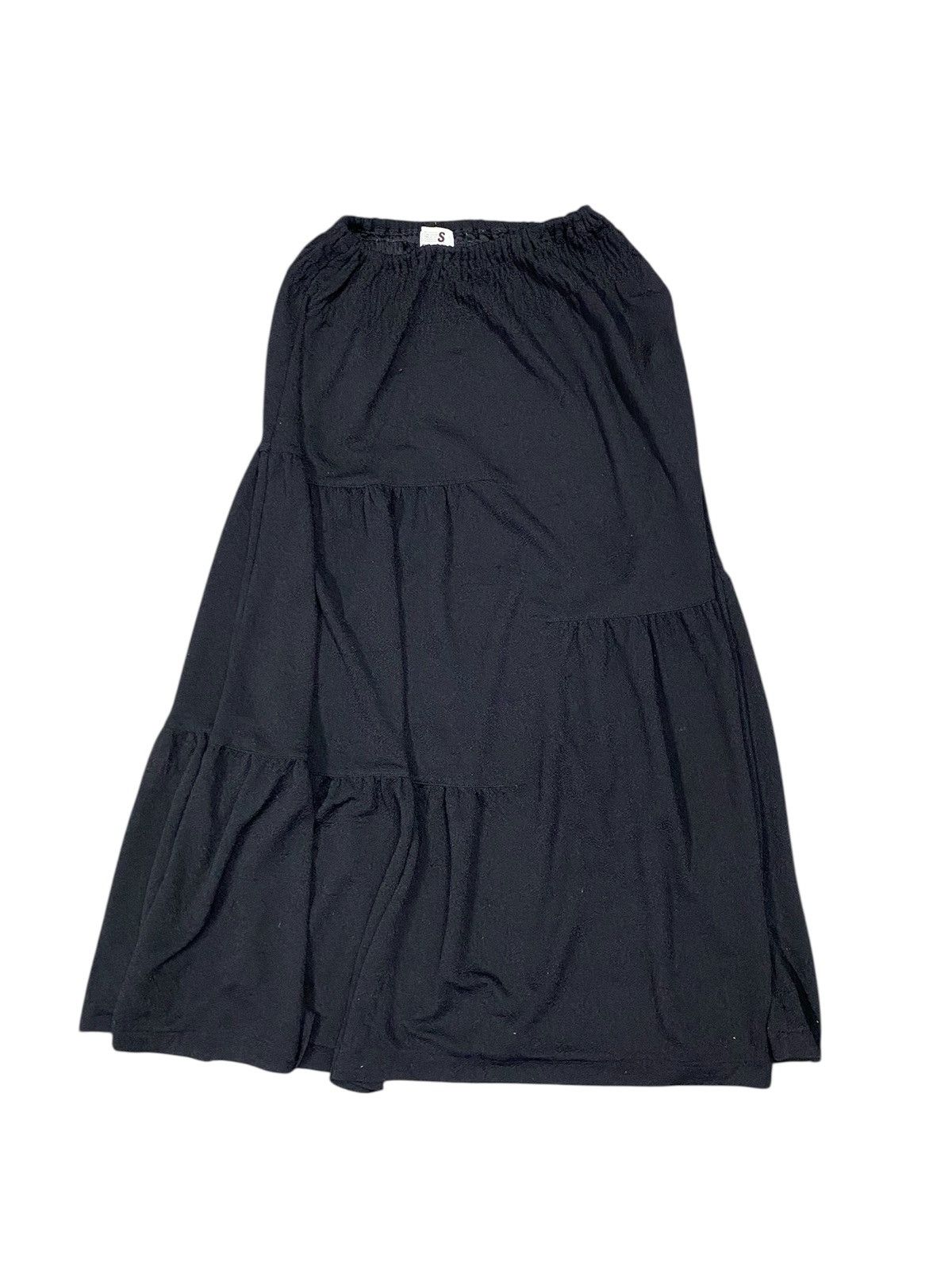 Issey Miyake Vintage ISSEY MIYAKE JAPAN. BLACK POLY GATHER FLARE SKIRT Size 23" - 1 Thumbnail