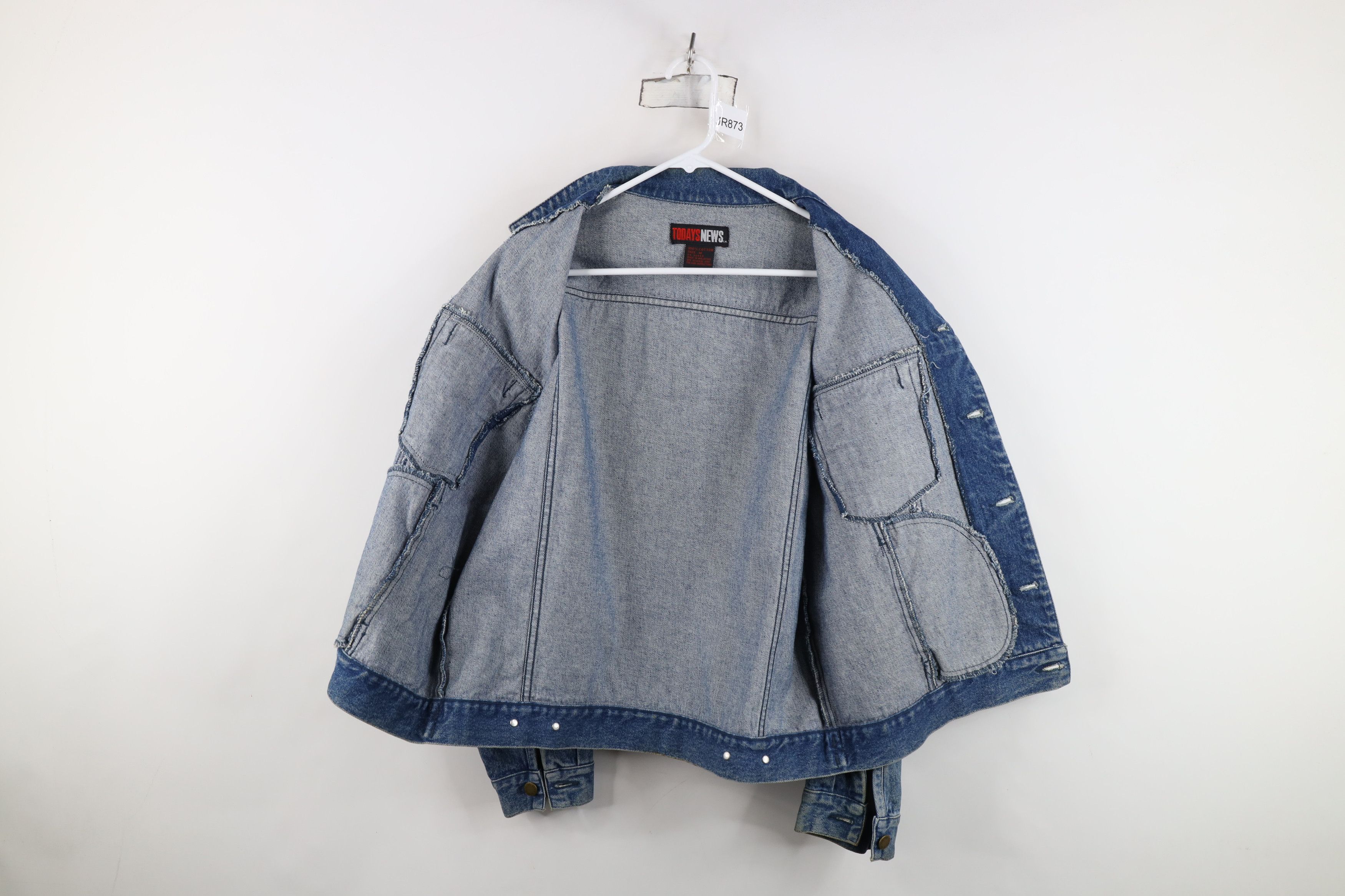 Vintage Vintage 90s Streetwear Blank Denim Jean Trucker Jacket Blue Size US M / EU 48-50 / 2 - 11 Thumbnail