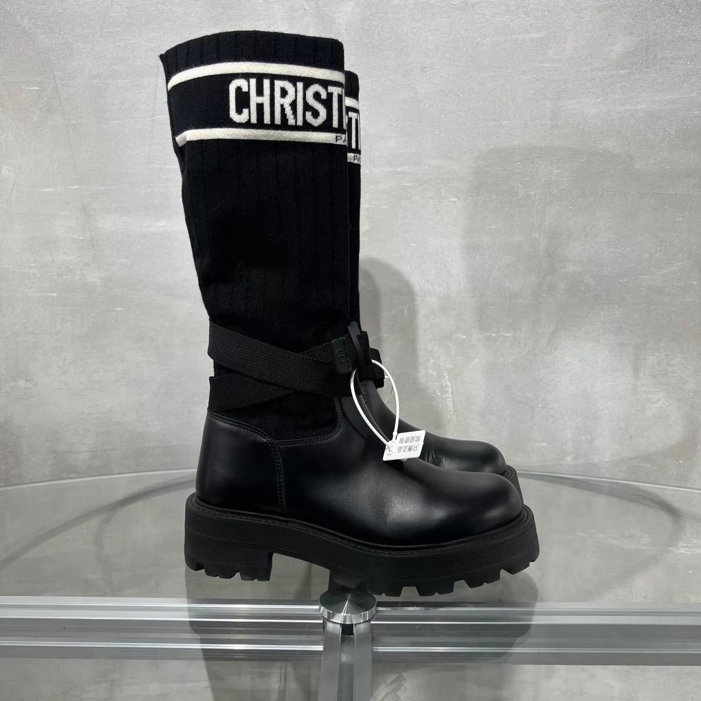 Dior Dior D-Major Knee-High Boots Black 35.5 Size US 5 / IT 35 - 4 Thumbnail