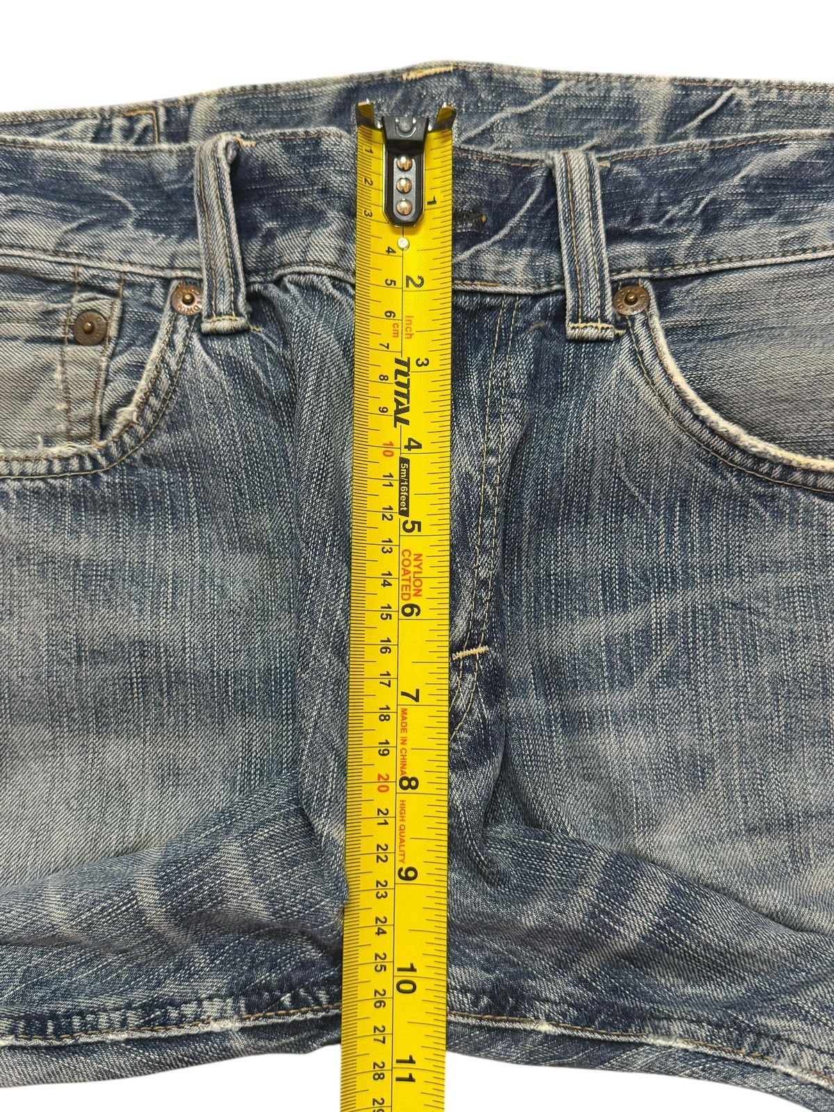 Edwin Vintage 90s Edwin 503 Blue Faded Wash Distress Straight Leg Size US 33 - 12 Thumbnail