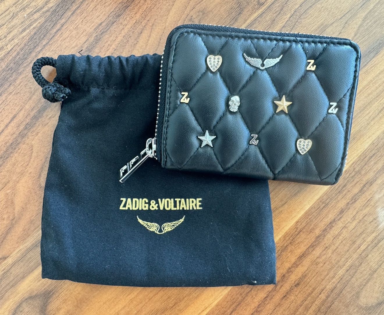 Zadig & Voltaire Zadig&Voltaire Mini Charms Wallet in Black Leather Size ONE SIZE - 5 Thumbnail