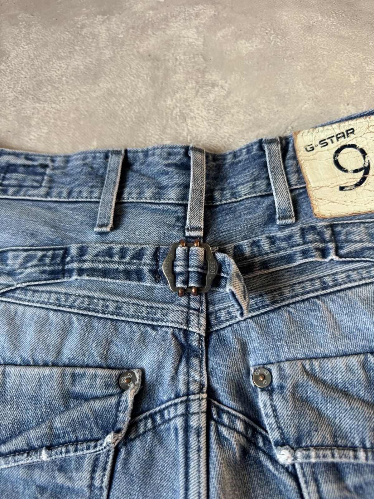 G-Star Vintage G-Star Raw Elwood Buckleback Distressed Jeans Size US 30 / EU 46 - 8 Thumbnail