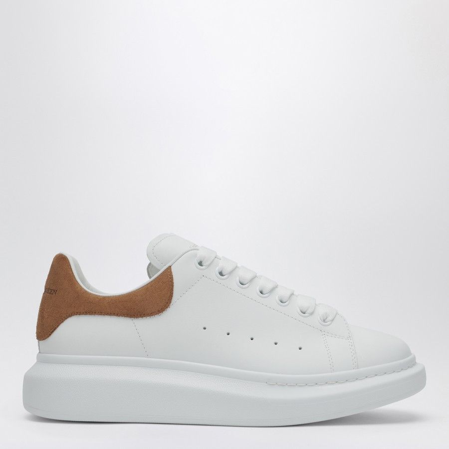 Alexander McQueen o1d2blof0126 Oversize Low-Top Sneakers in White/Beige Size US 7.5 / EU 40-41 - 1 Thumbnail