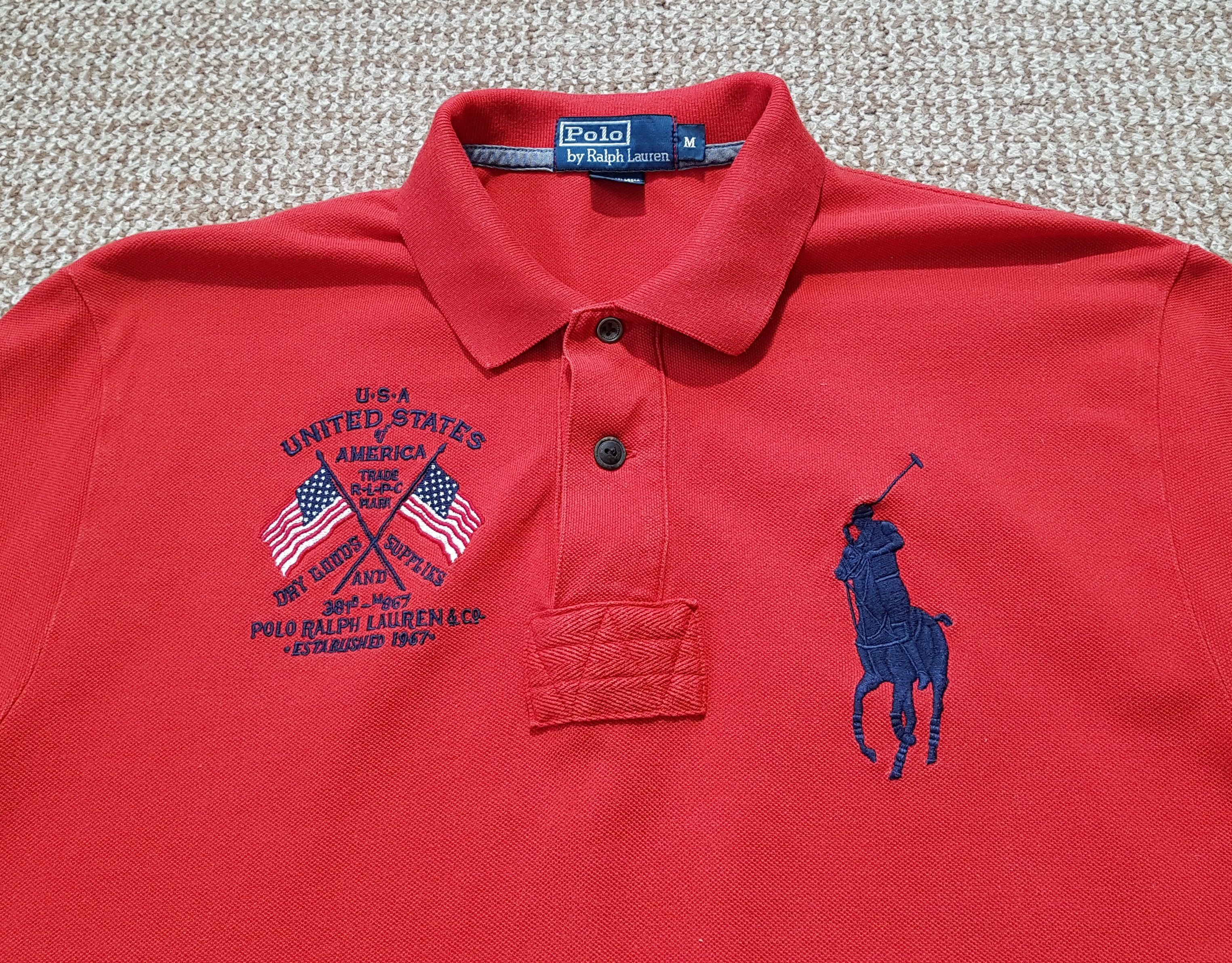 Polo Ralph Lauren Vintage Ralph Lauren Polo Shirt USA Big Logo sz M Size US M / EU 48-50 / 2 - 3 Thumbnail