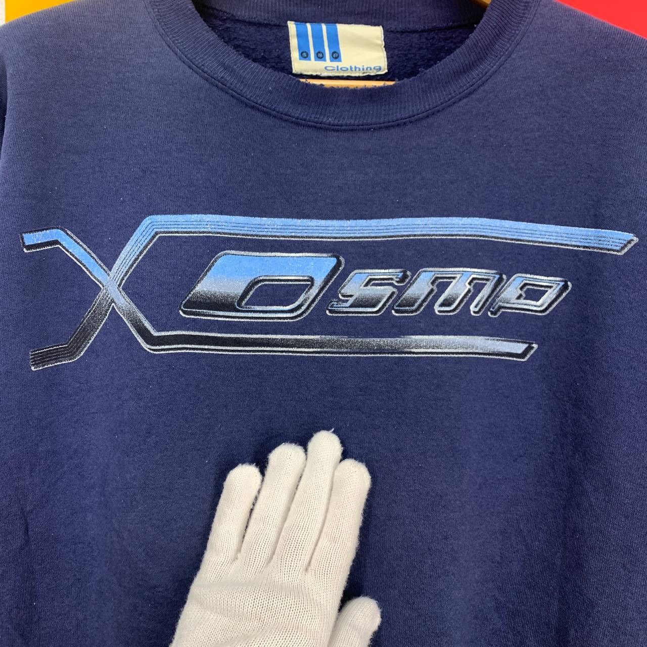 Vintage 90s Vintage Thrashed SMP CLOTHING Sweatshirt #2331/25 Size US M / EU 48-50 / 2 - 2 Thumbnail